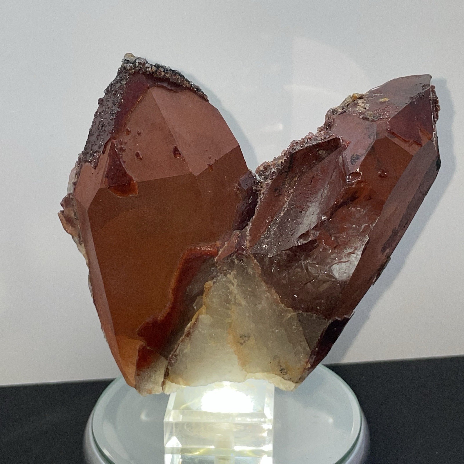 Crystal Red Hematite on Quartz Morocco 644g