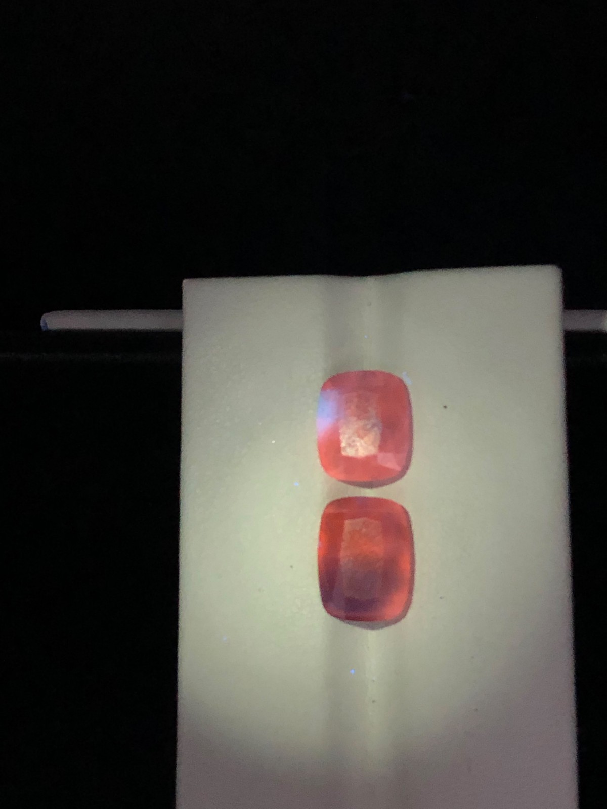 Natural Color Change Hackmanite Hayun Pair 5.50 Ct UV Fluorescent Cushion Gems