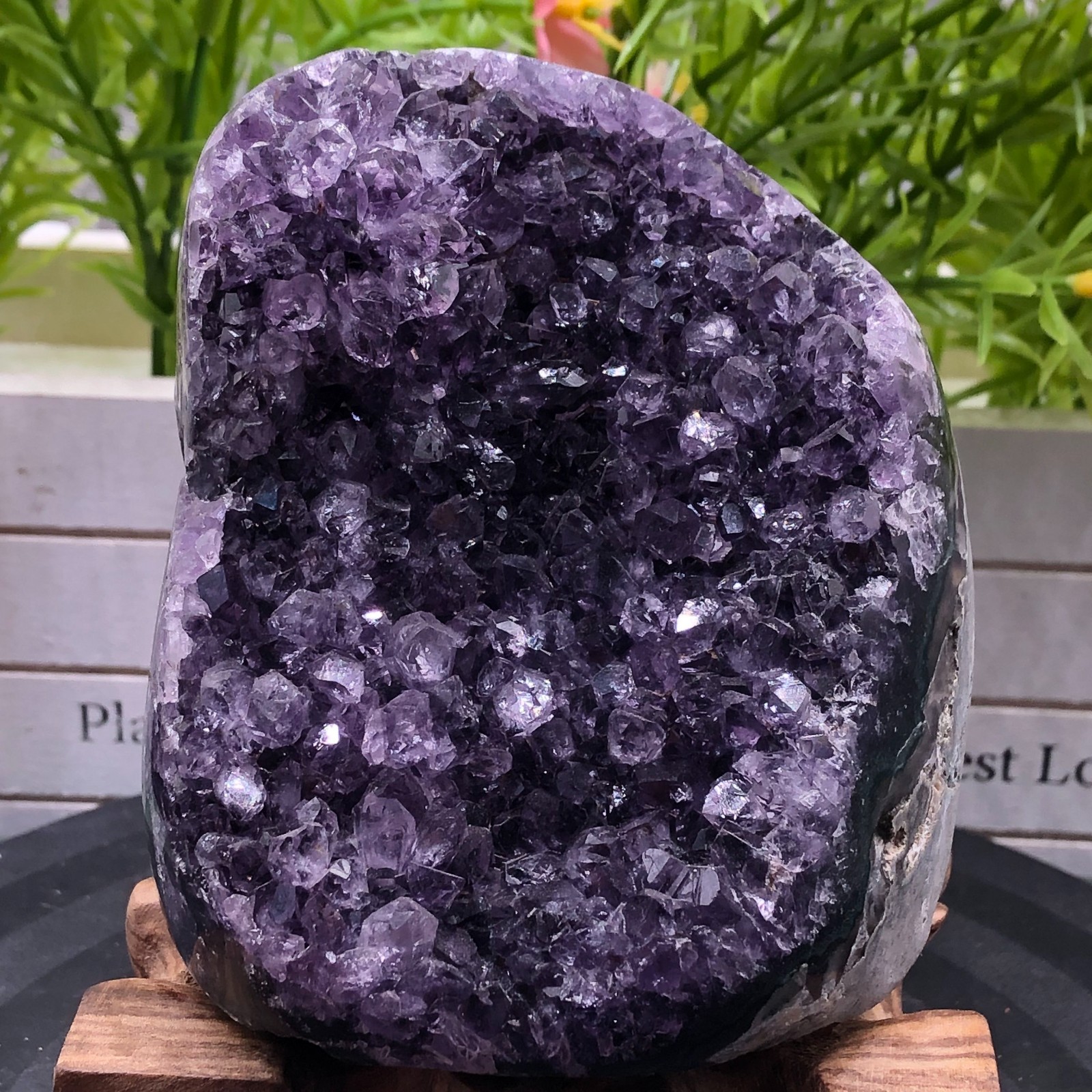727g Natural Light Purple Amethyst Quartz Crystal Cluster Specimen Healing