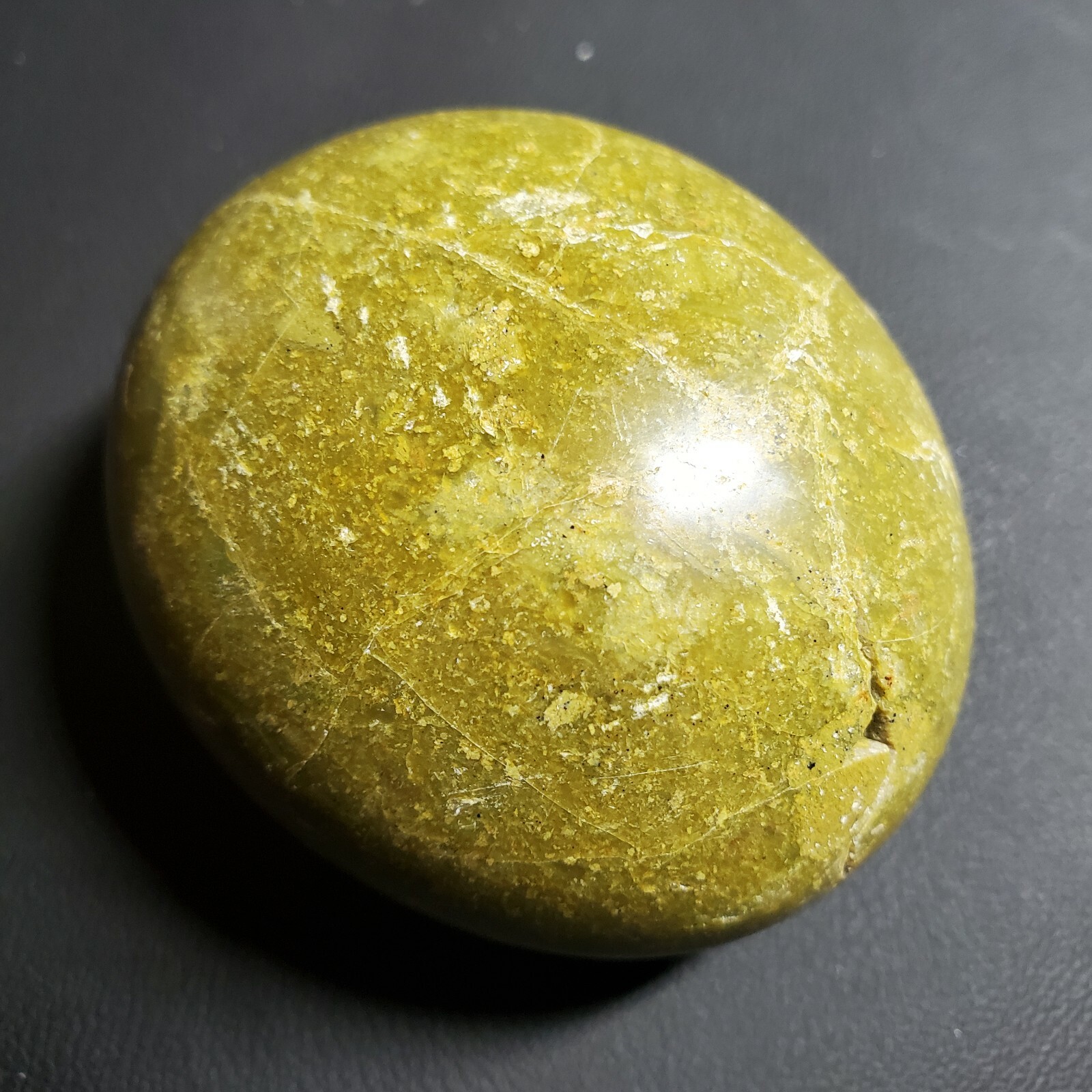 Green Opal Crystal Palmstone 2.23in x 1.87in x 1.32in 100g