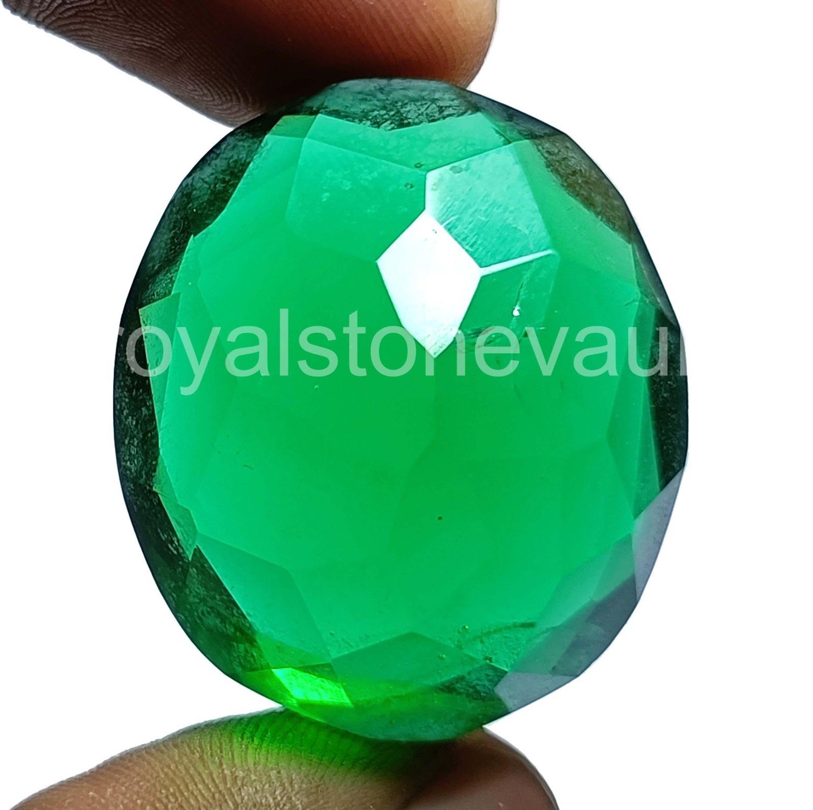 IGL Certified 80.00 Ct Natural Green Emerald Loose Gemstone Oval Cut – 5AOP
