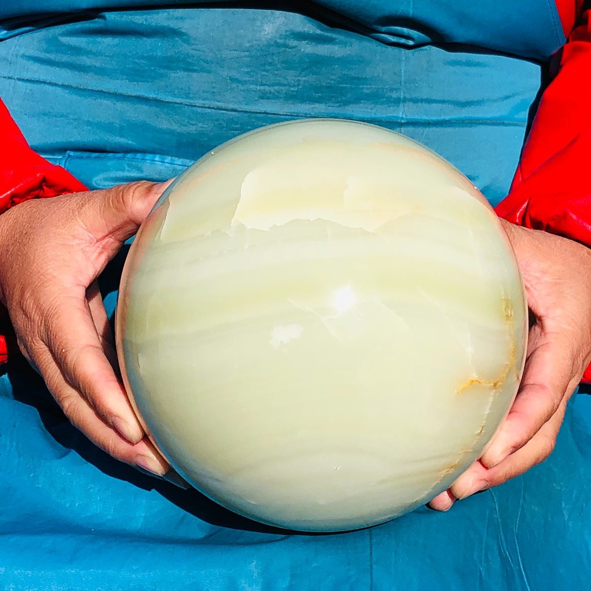 13.77LB Natural Afghanite sphere quartz crystal polished ball healing decor gift