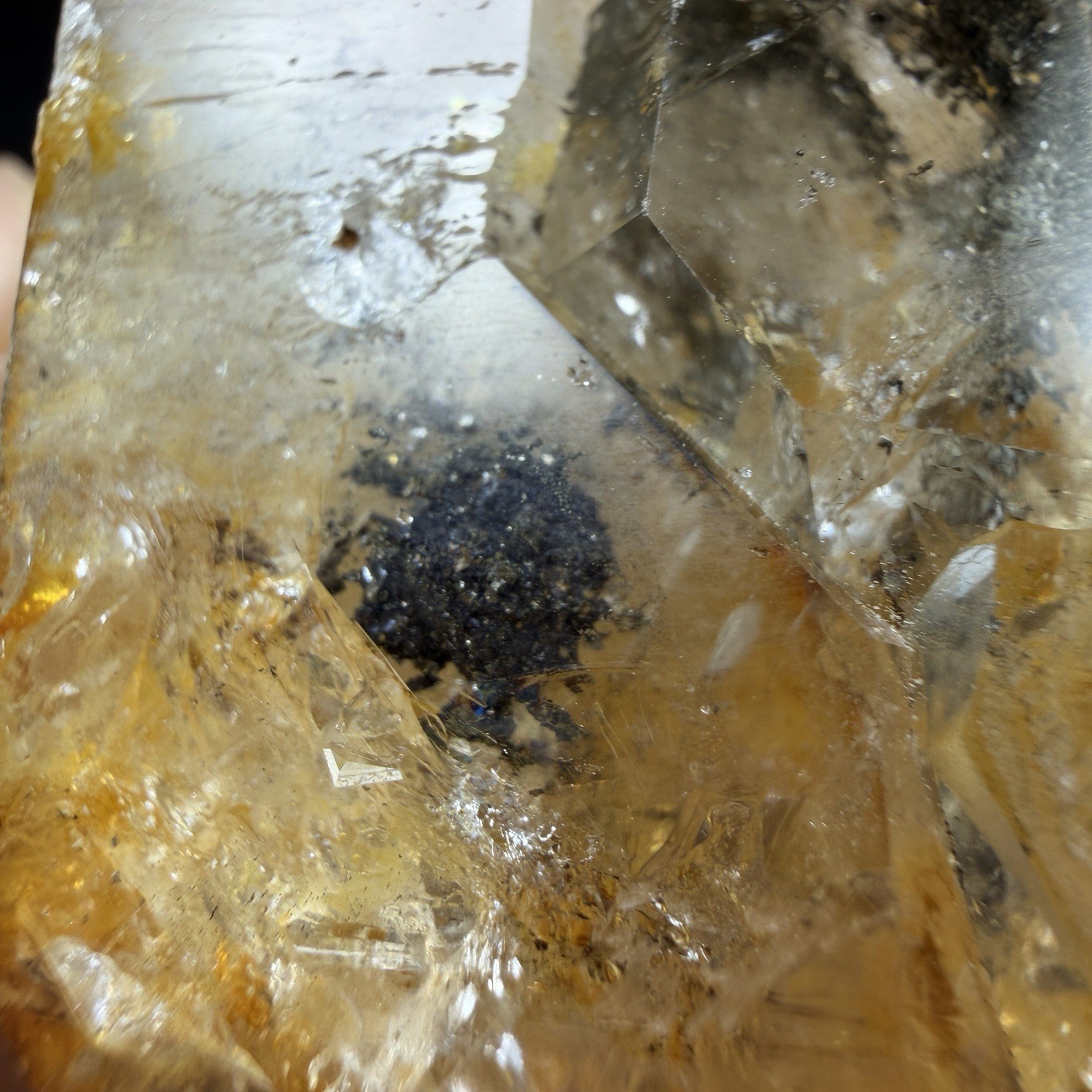 Golden Aura Herkimer Diamond Quartz Crystal Point Healer / New York *VIDEO*