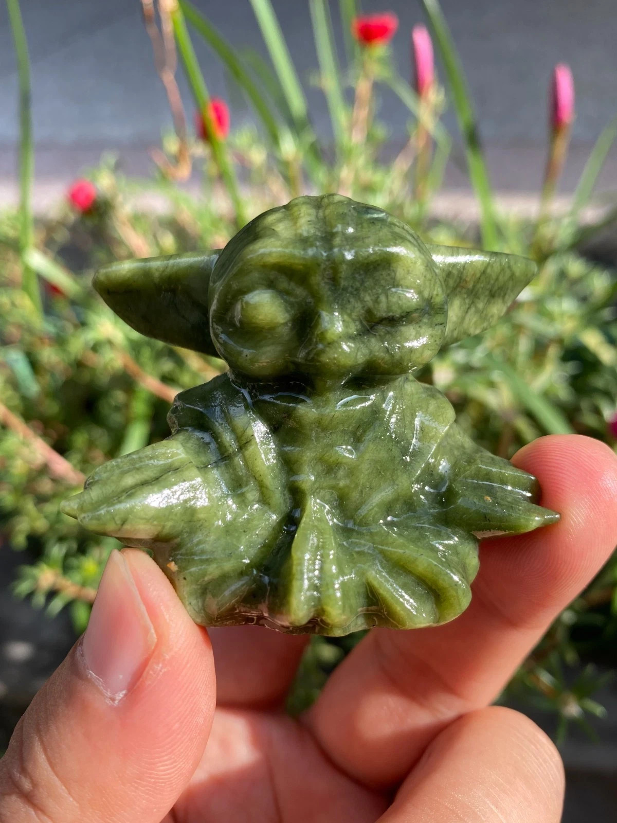 1pc Natural Xiuyan jade skull carved quartz crystal Reiki healing gift Decor