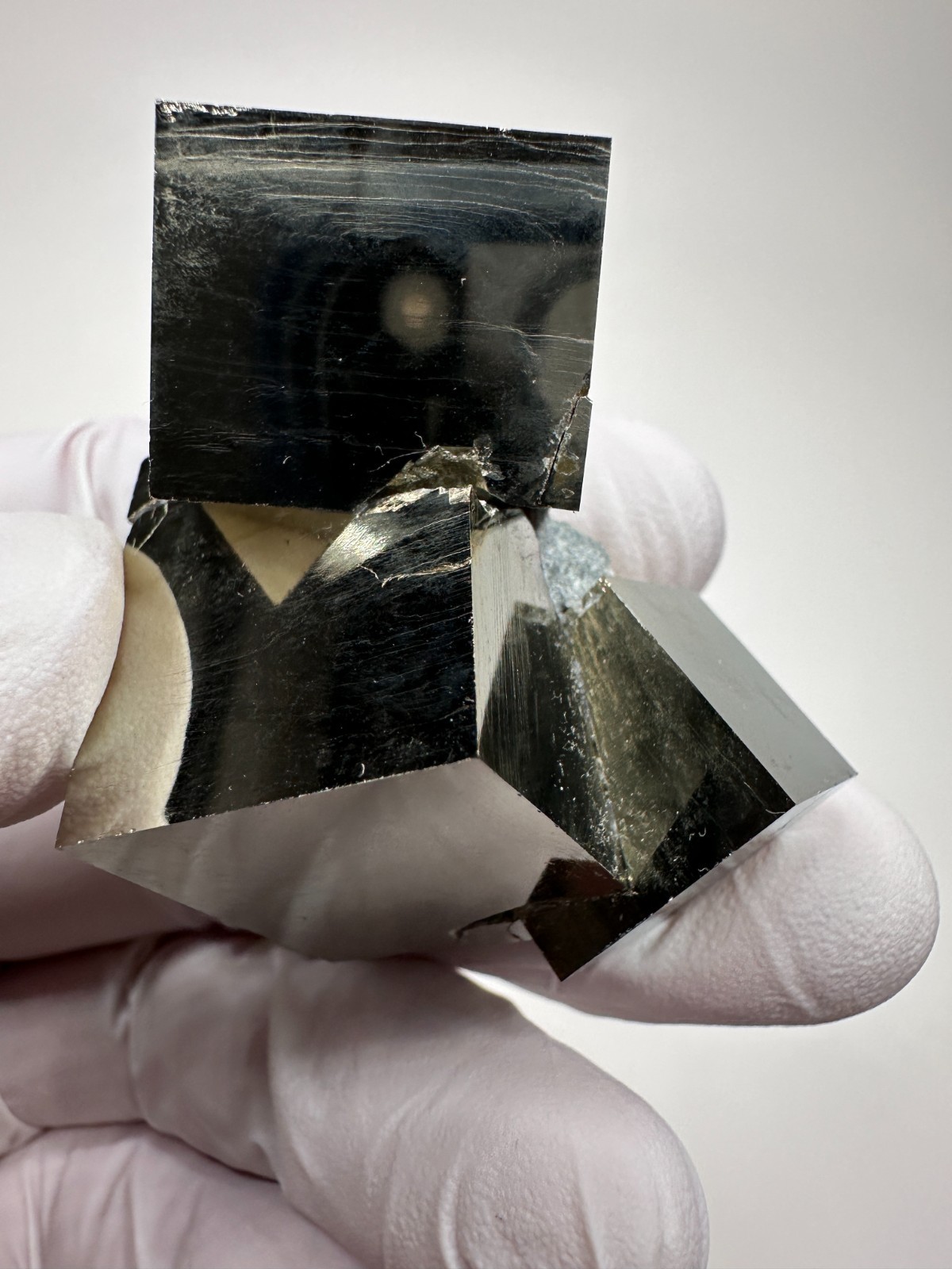LARGE Rare Lusterous Entwined Interlocking Rectangle Pyrite Cube Cluster_Spain