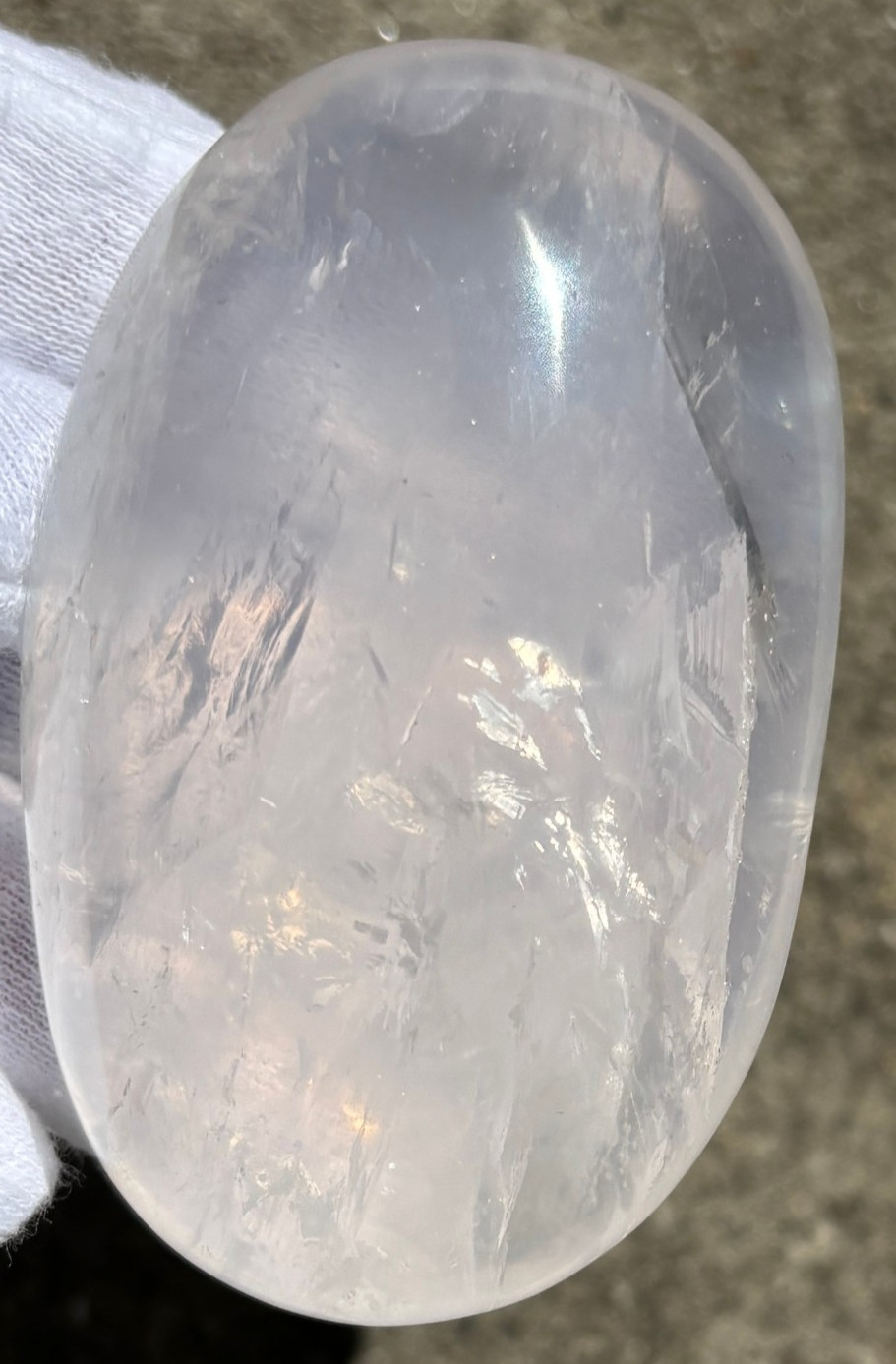 USA SALE 286g LOT 2 LARGE-R GIRASOL QUARTZ PALMSTONES PALM STONES PALM STONE
