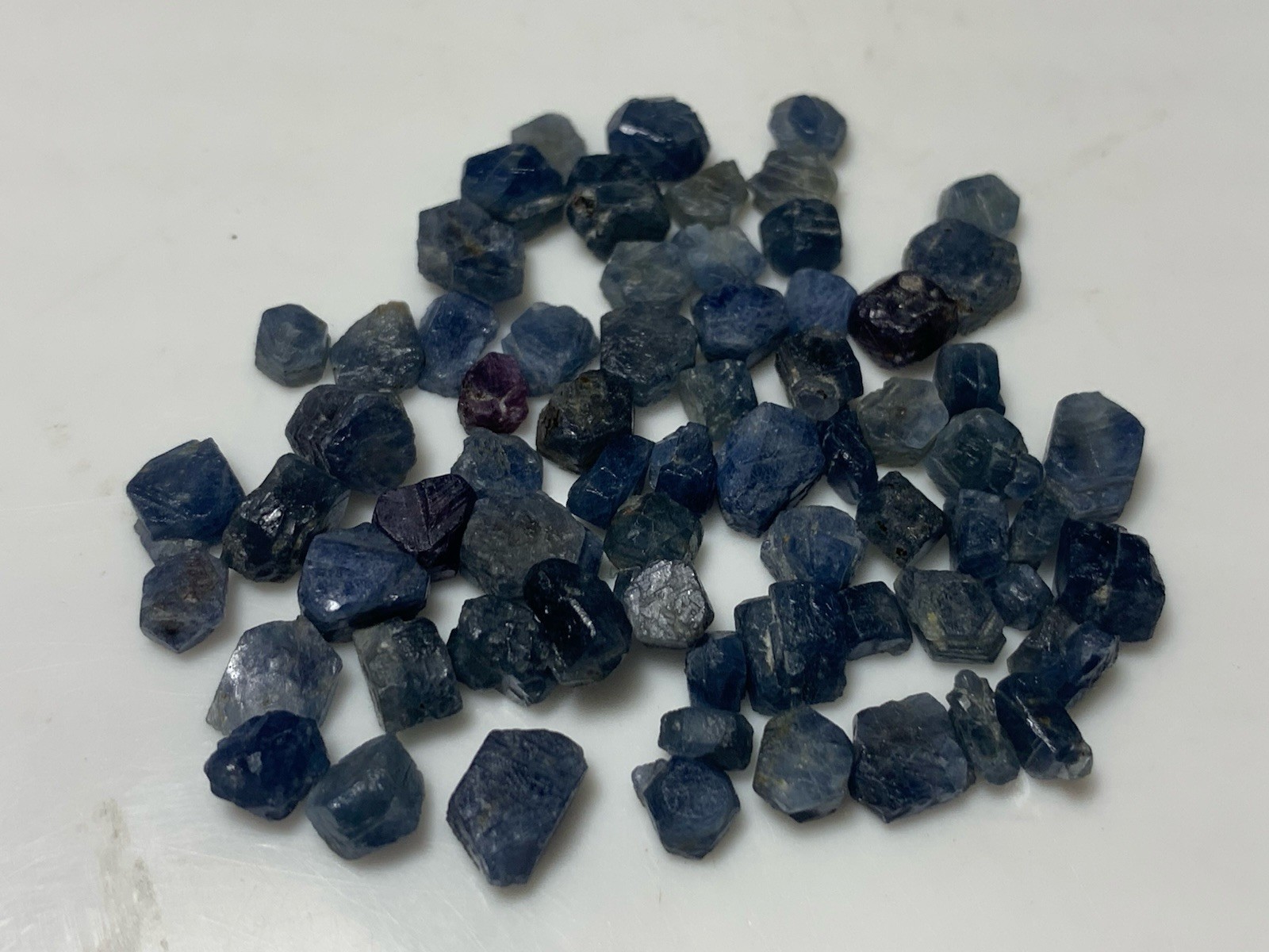 114Ct Beautiful Natural Blue Color Sapphire Slices From African