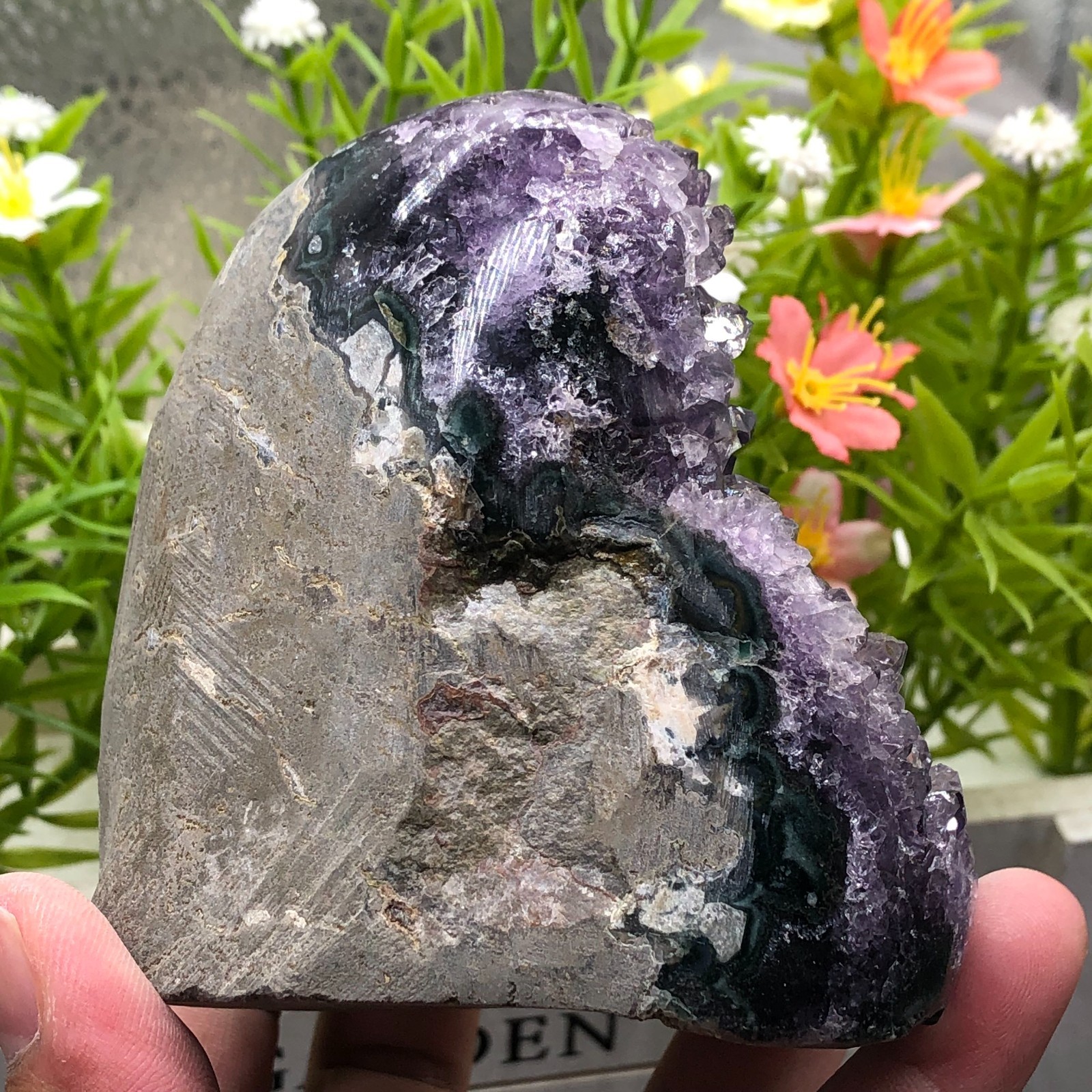 727g Natural Light Purple Amethyst Quartz Crystal Cluster Specimen Healing