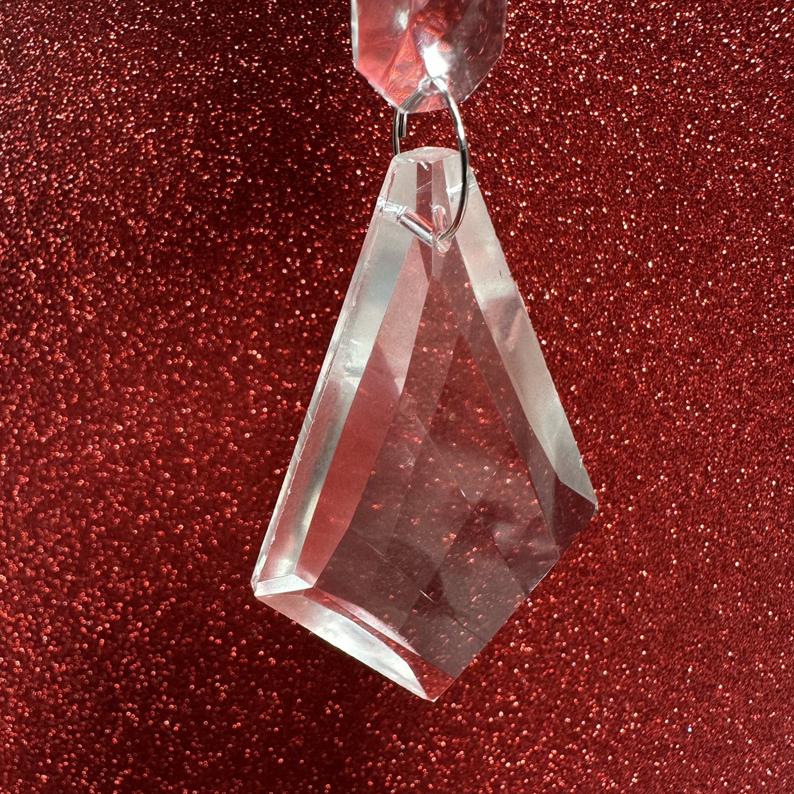 Vintage Diamond Triangle Crystal Pendants Prisms Hanging Chandelier Suncatcher