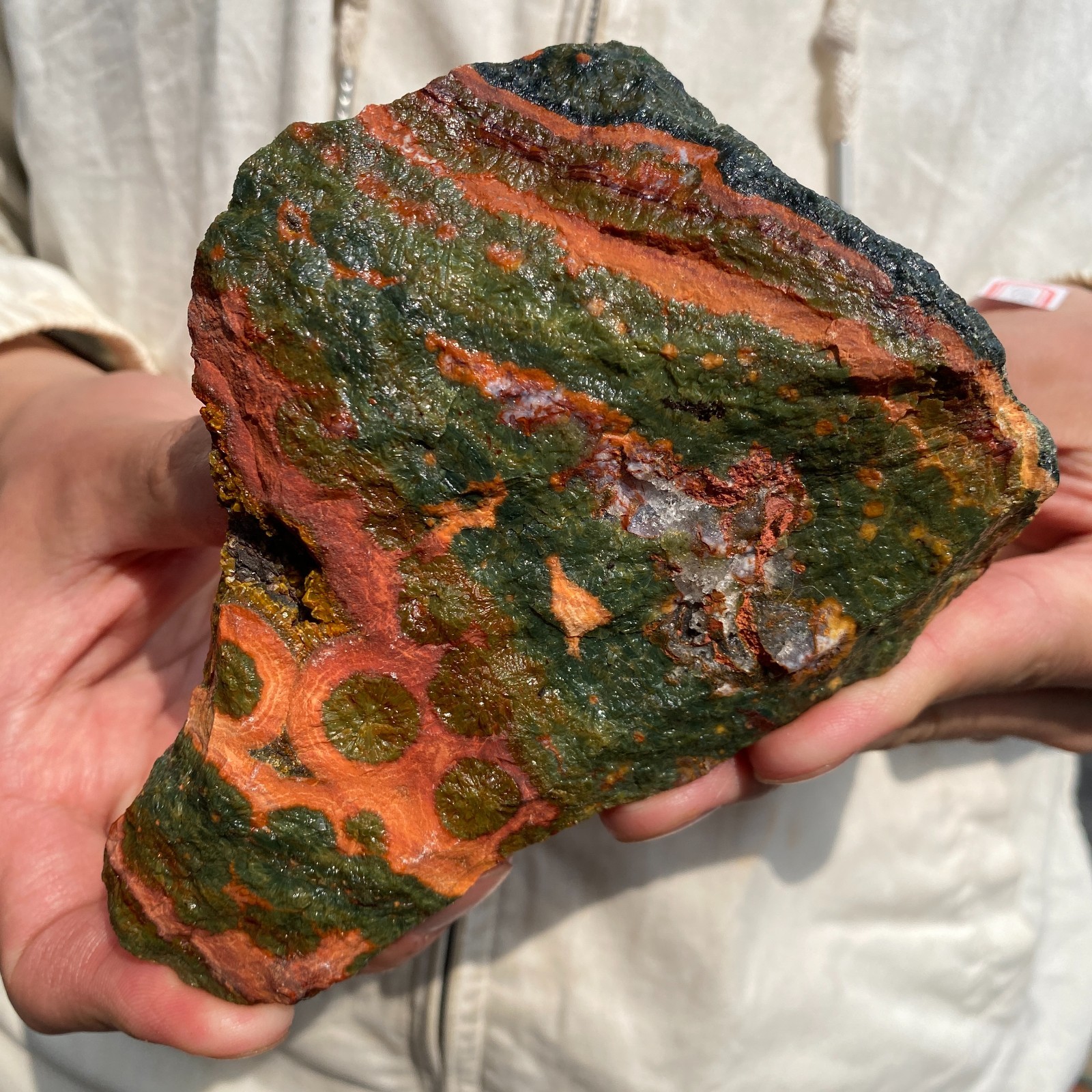 570G Rare Natural Raw Ocean Jasper Rough Quartz Crystal Mineral SpecimeM