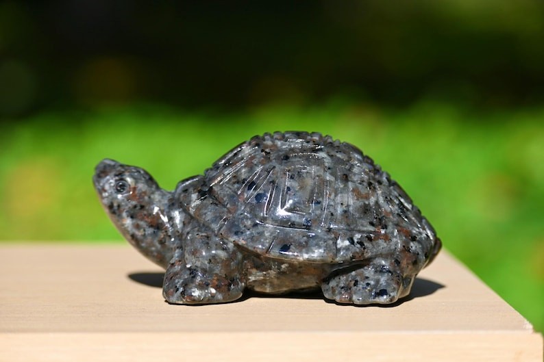 3.8″ Natural Yooperlite Tortoise Carved Reiki Healing Decor crystal Gift 1pc