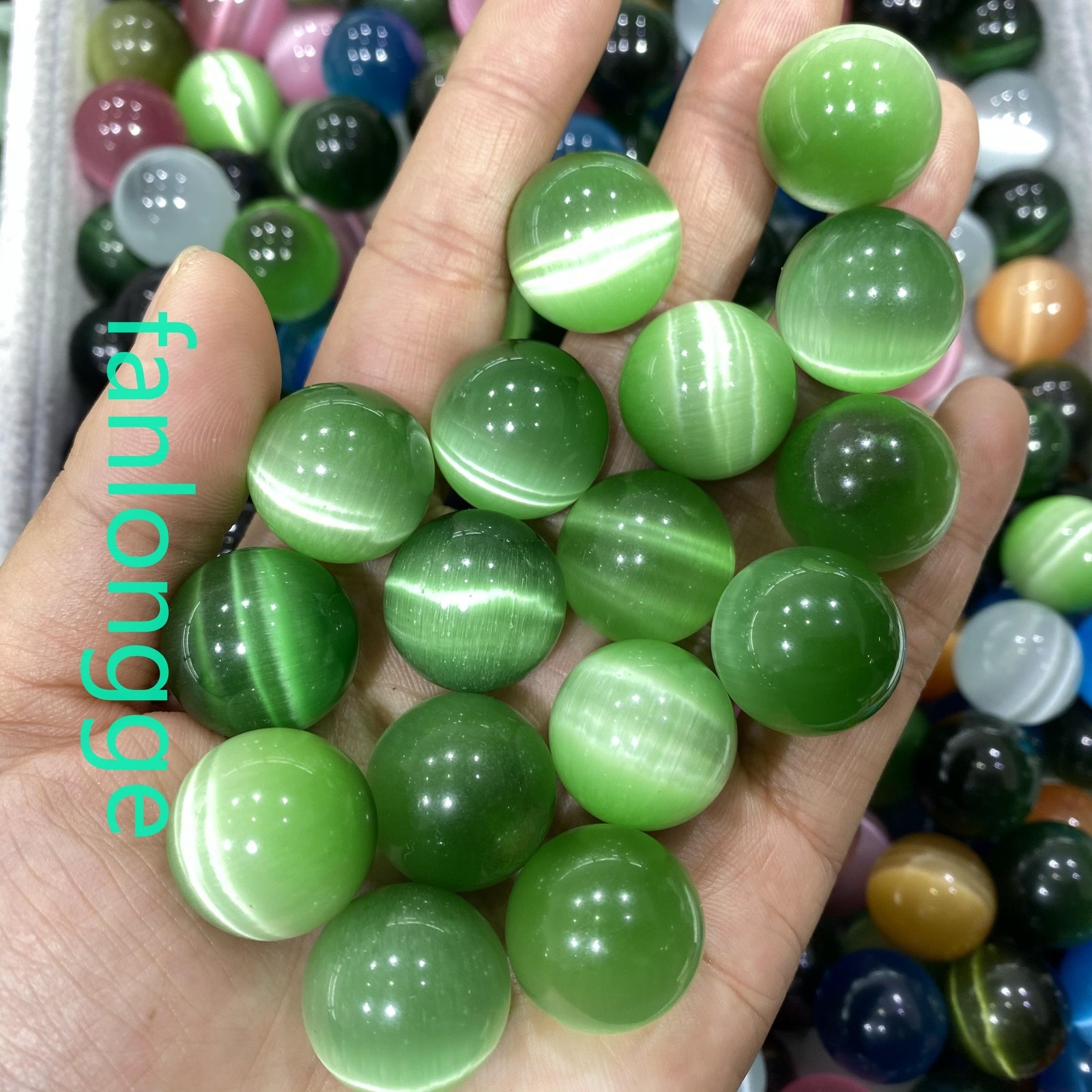 5pc Wholesale Cat’s eye Ball Quartz Crystal Sphere Gem Healing 20mm