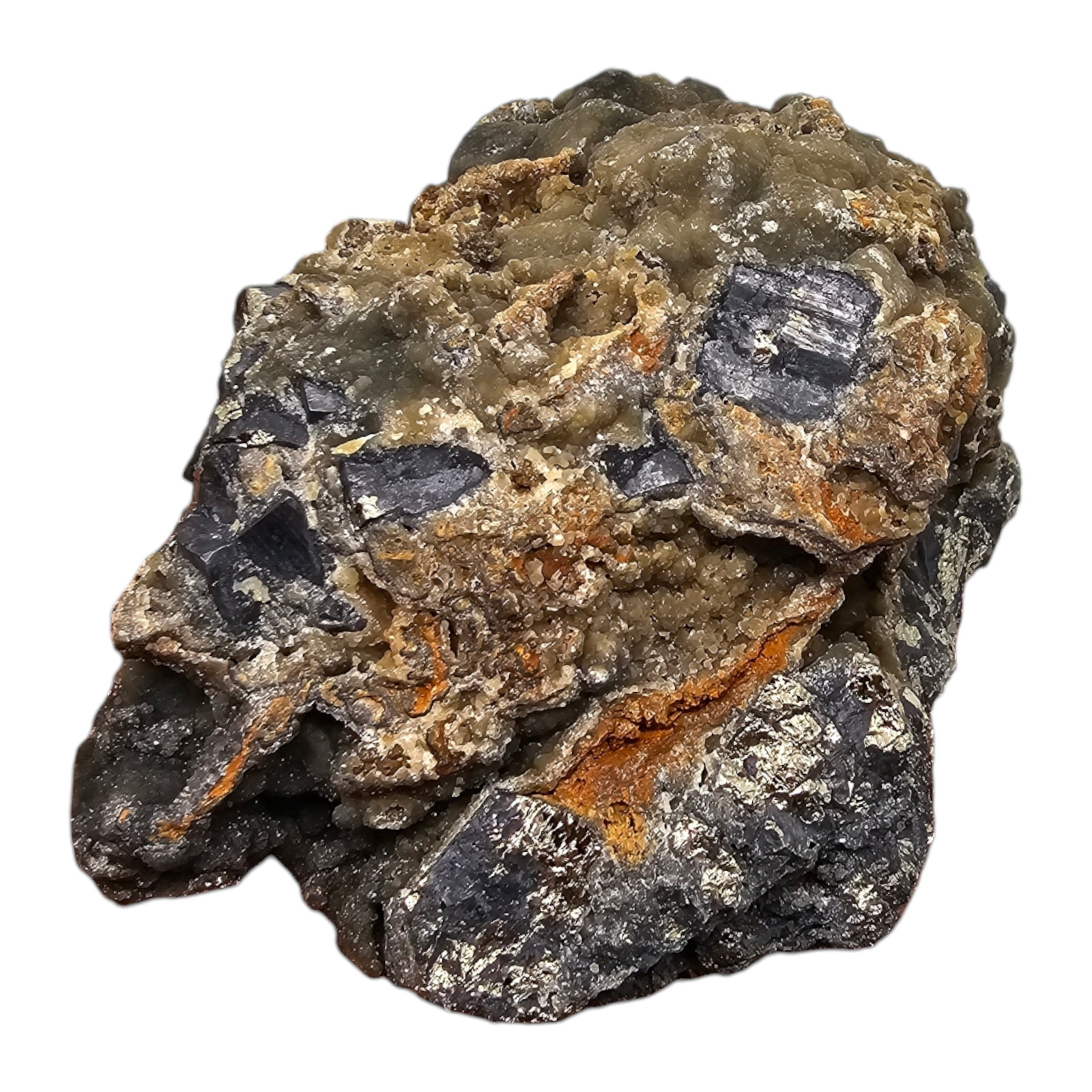 2.1 Lbs Smithsonite Mineral Specimen with Pyrite – 962 g 9x6x8 cm Ojuela Mine