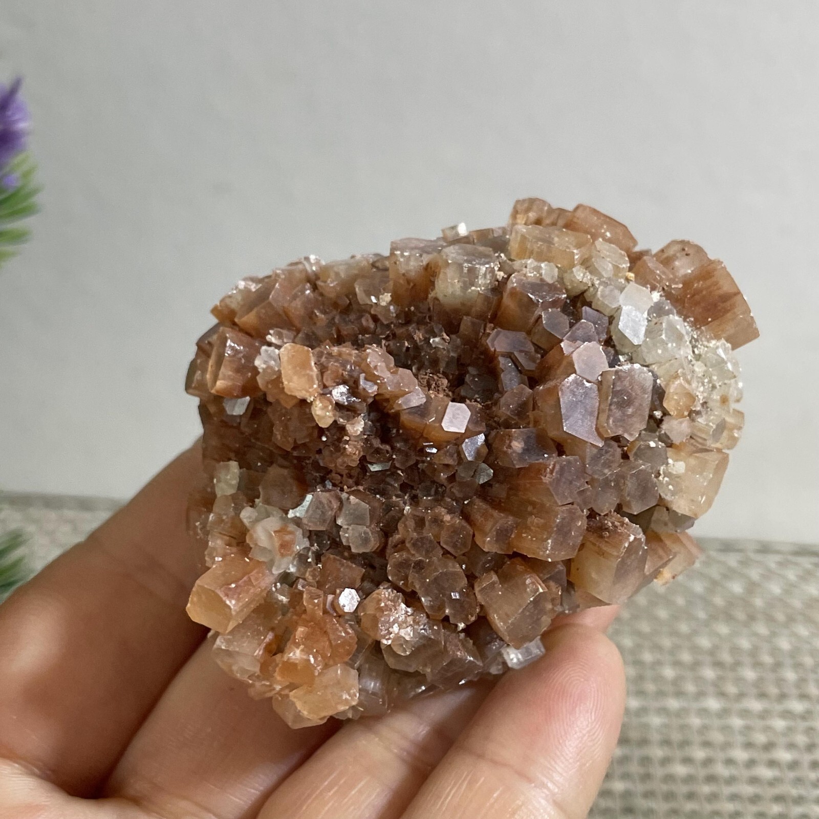 136g NATURAL ROUGH RED ARAGONITE CRYSTAL CLUSTERS FROM MOROCCO