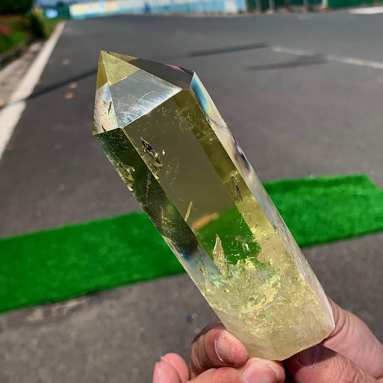 284G Natural citrine obelisk tower wand points spiritual healing