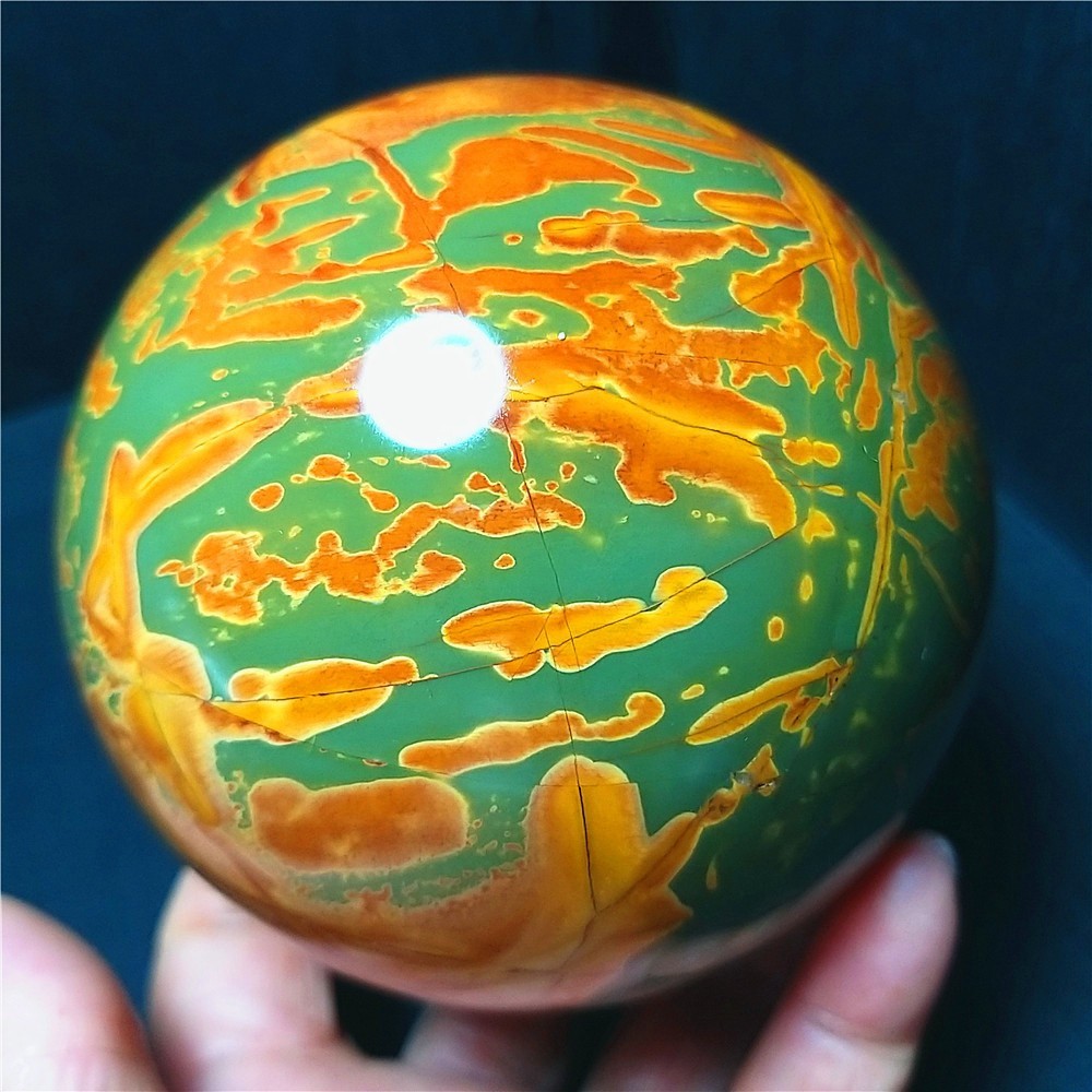 RARE 1020G Natural Polished Colorful Agate stone Ball Healing Madagascar CA4819