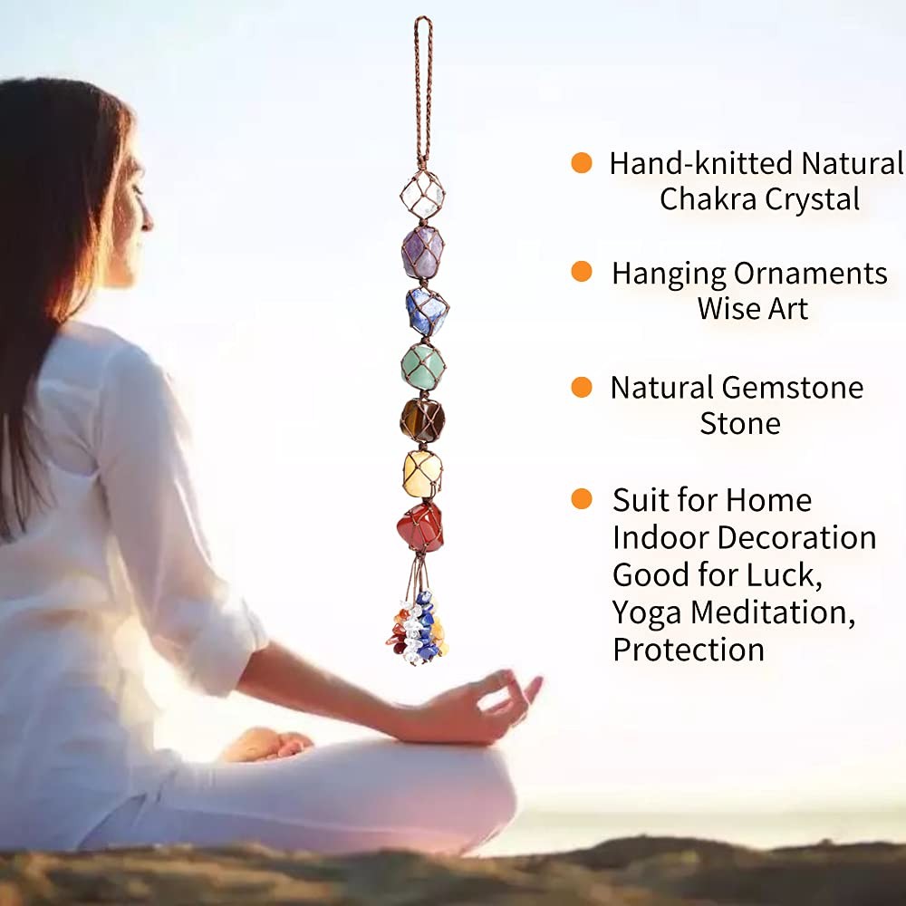 7 Chakra Gemstones Healing Feng Shui Crystals Window Car Decorations Hanging …