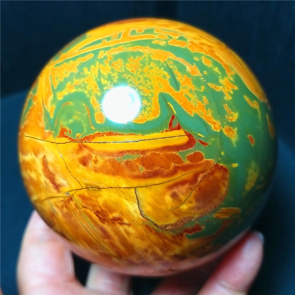 RARE 1020G Natural Polished Colorful Agate stone Ball Healing Madagascar CA4819