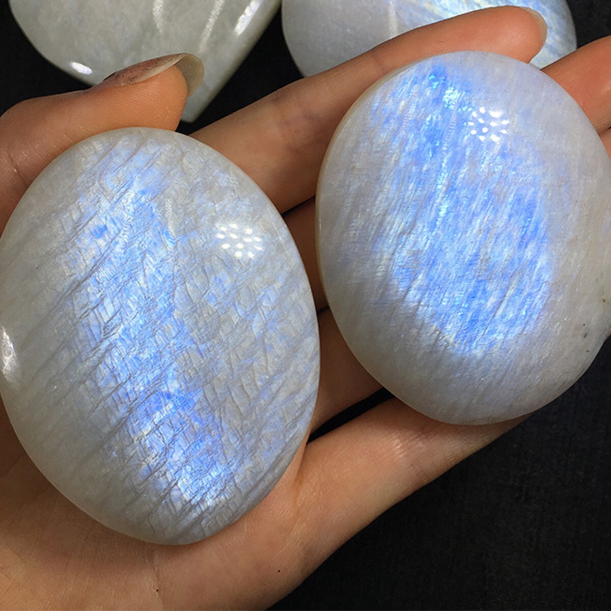 2″ Large Moonstone Tumbled Stone Mineral Specimen Crystal Healing Reiki Gifts