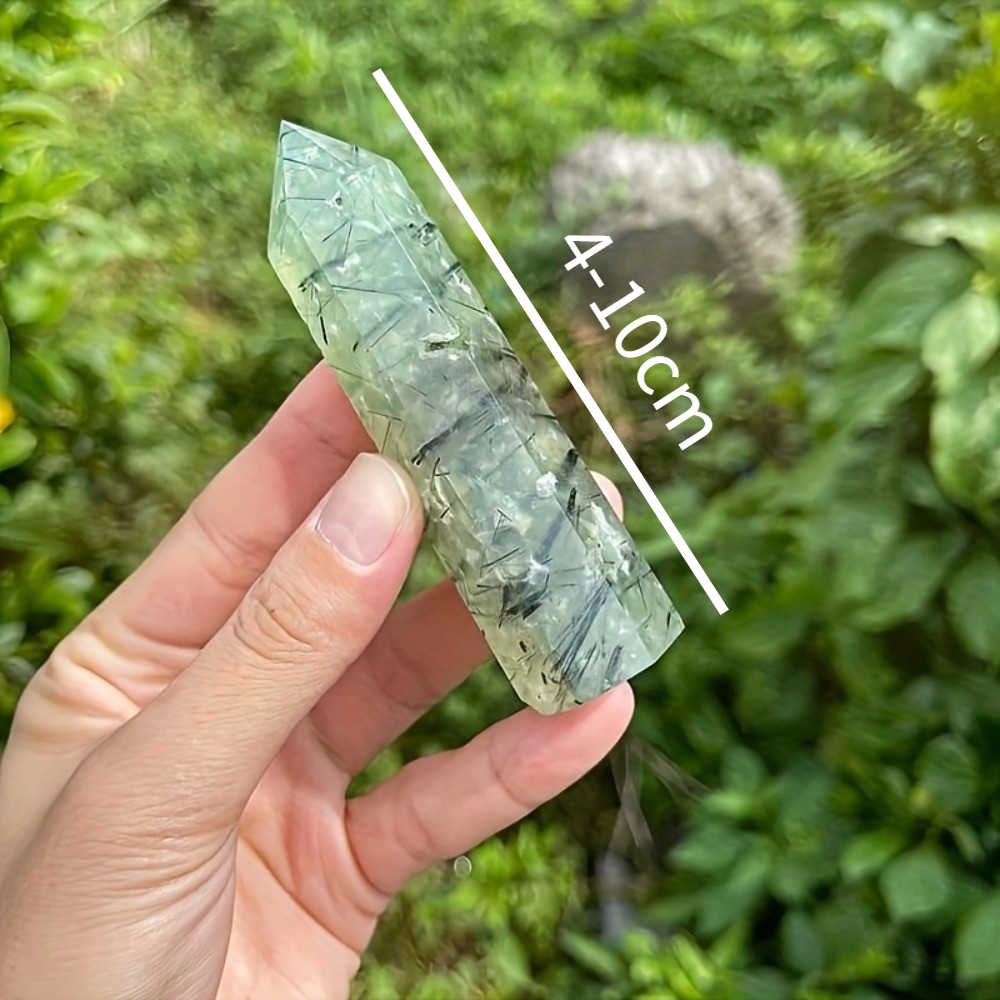 Random Natural Prehnite Druzy Tower Crystal Point Obelisk Healing Decor Gift