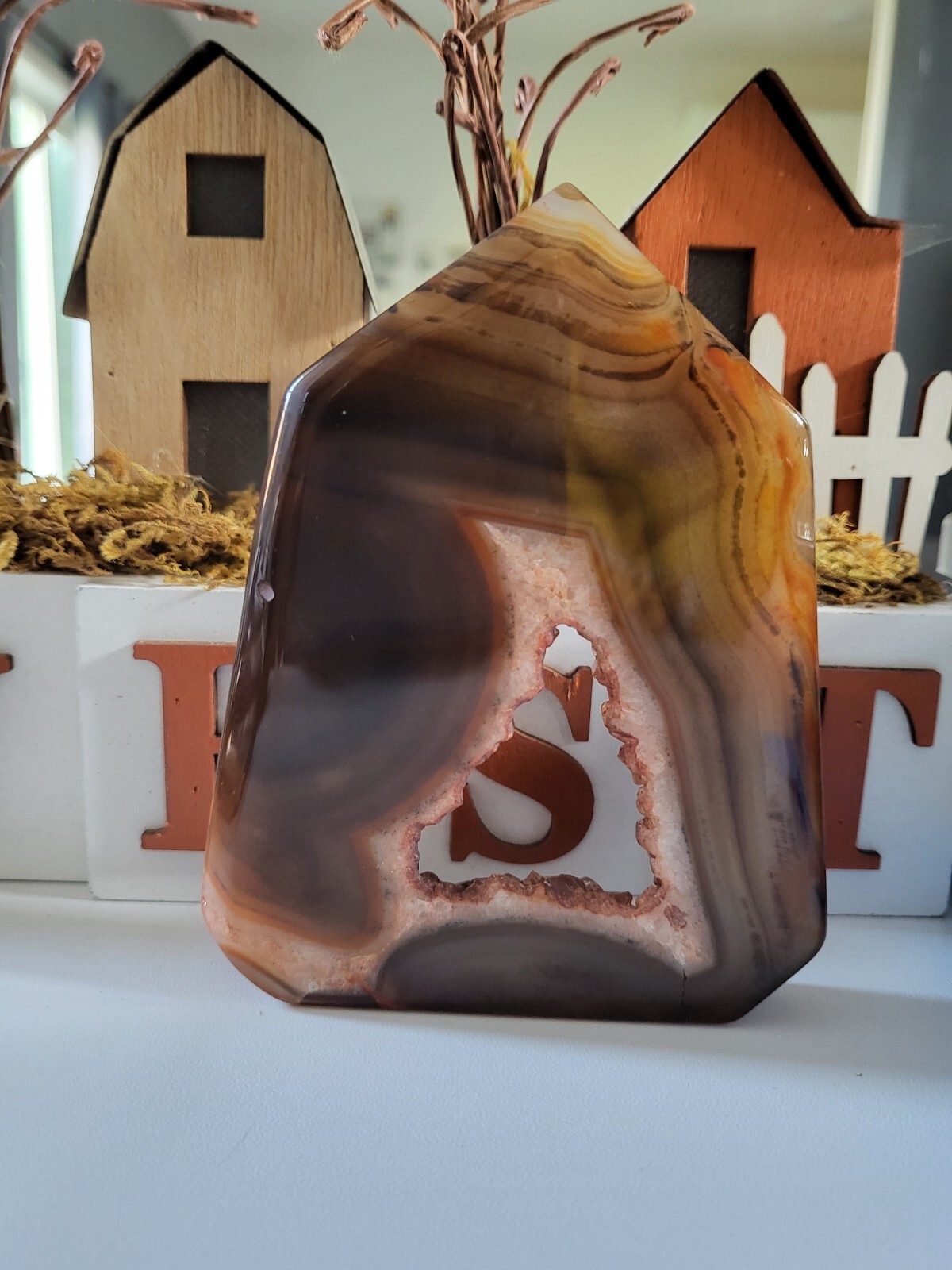 Carving Carnelian Tower Reiki Crystal 2199