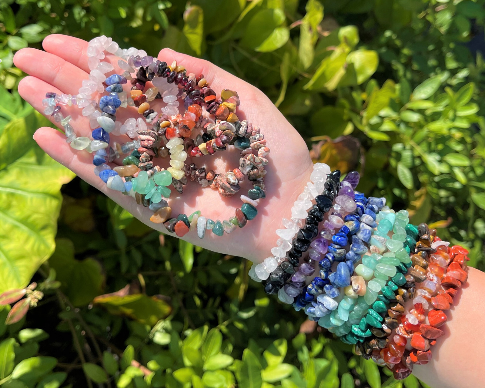Gemstone Chip Bracelets – BUY 2 GET 1 FREE! (Natural Crystal Chip Bracelets)
