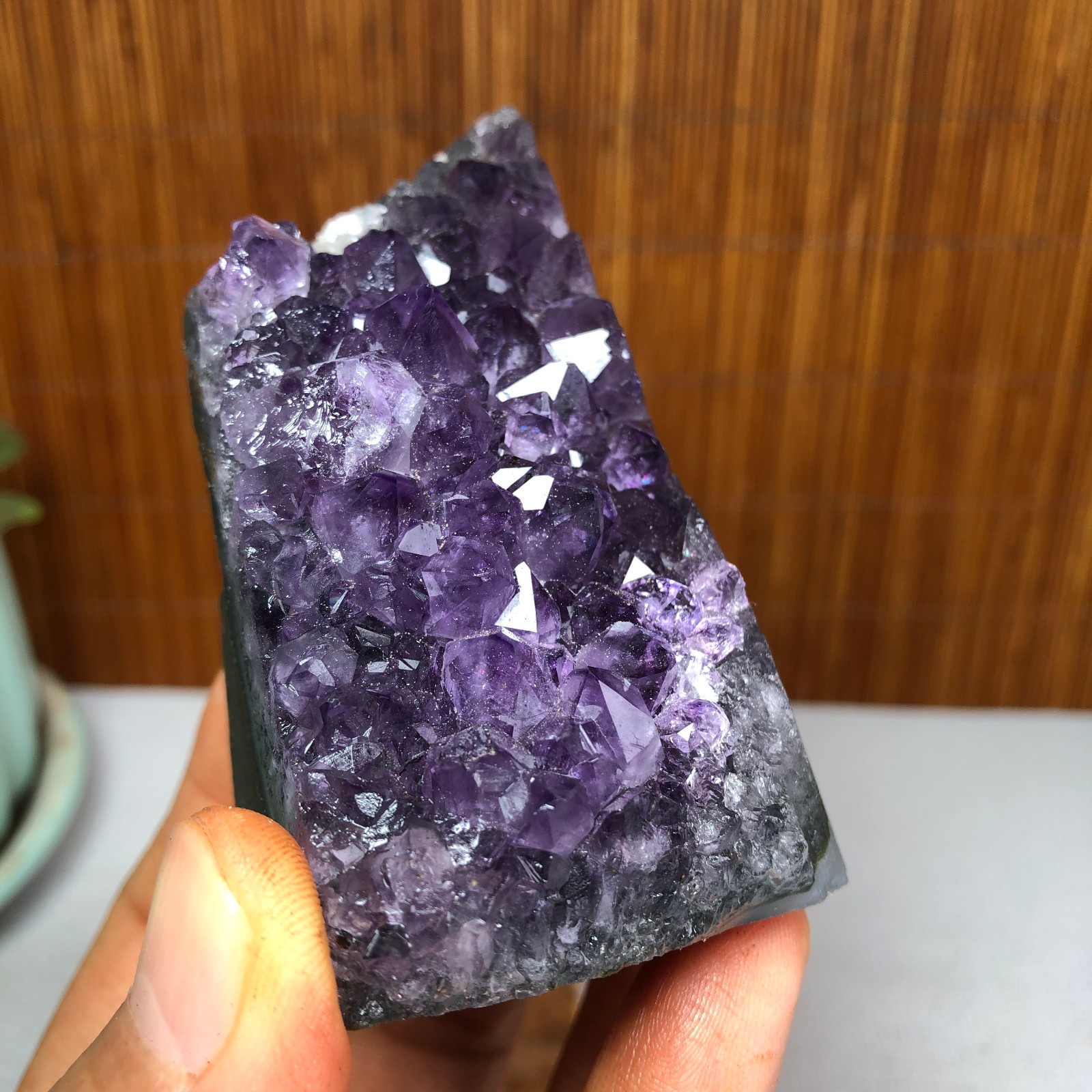 68mm NATURAL amethyst point purple Crystal Cluster Mineral Specimen 177g A1128