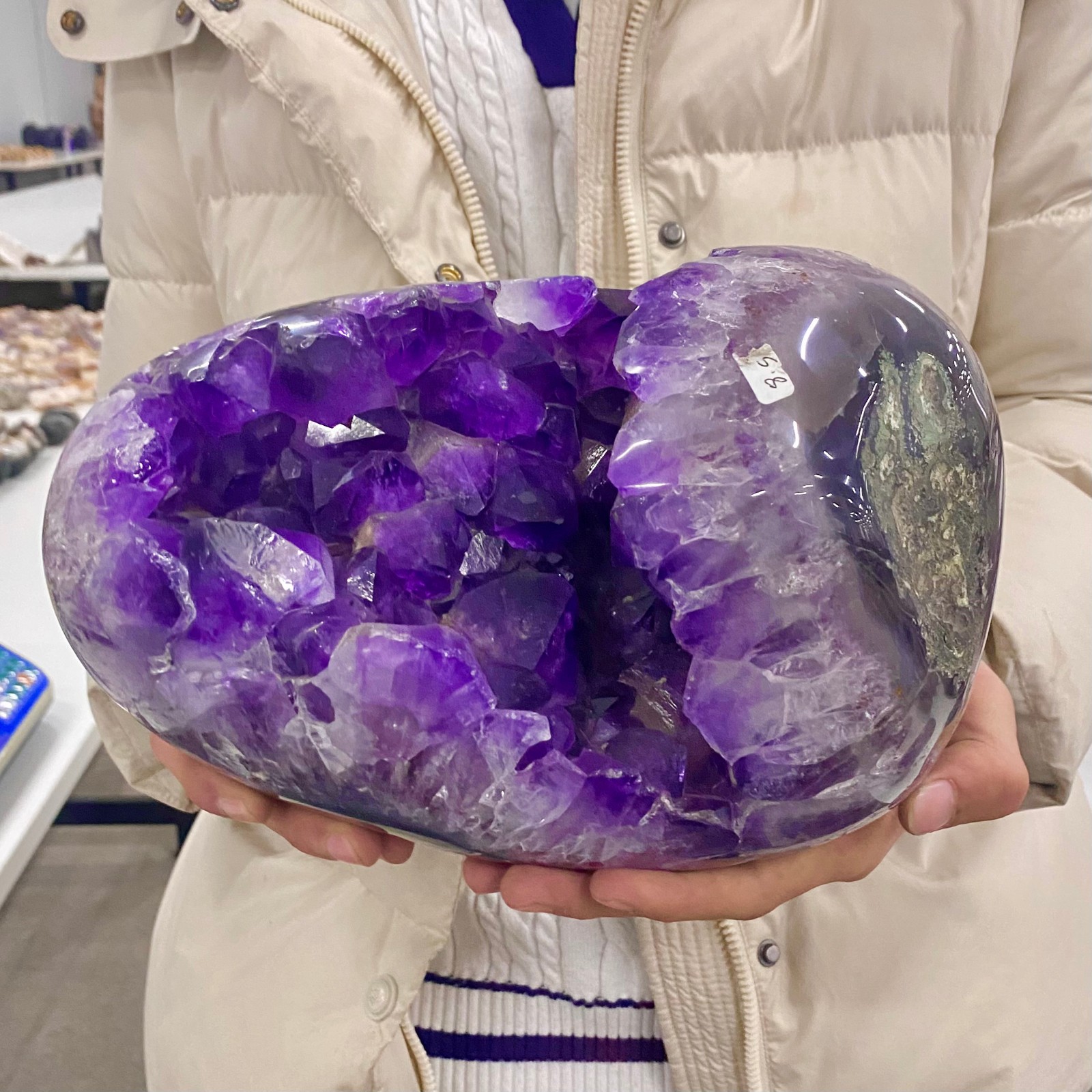 18.73LB Natural Amethyst geode quartz cluster crystal specimen Healing.