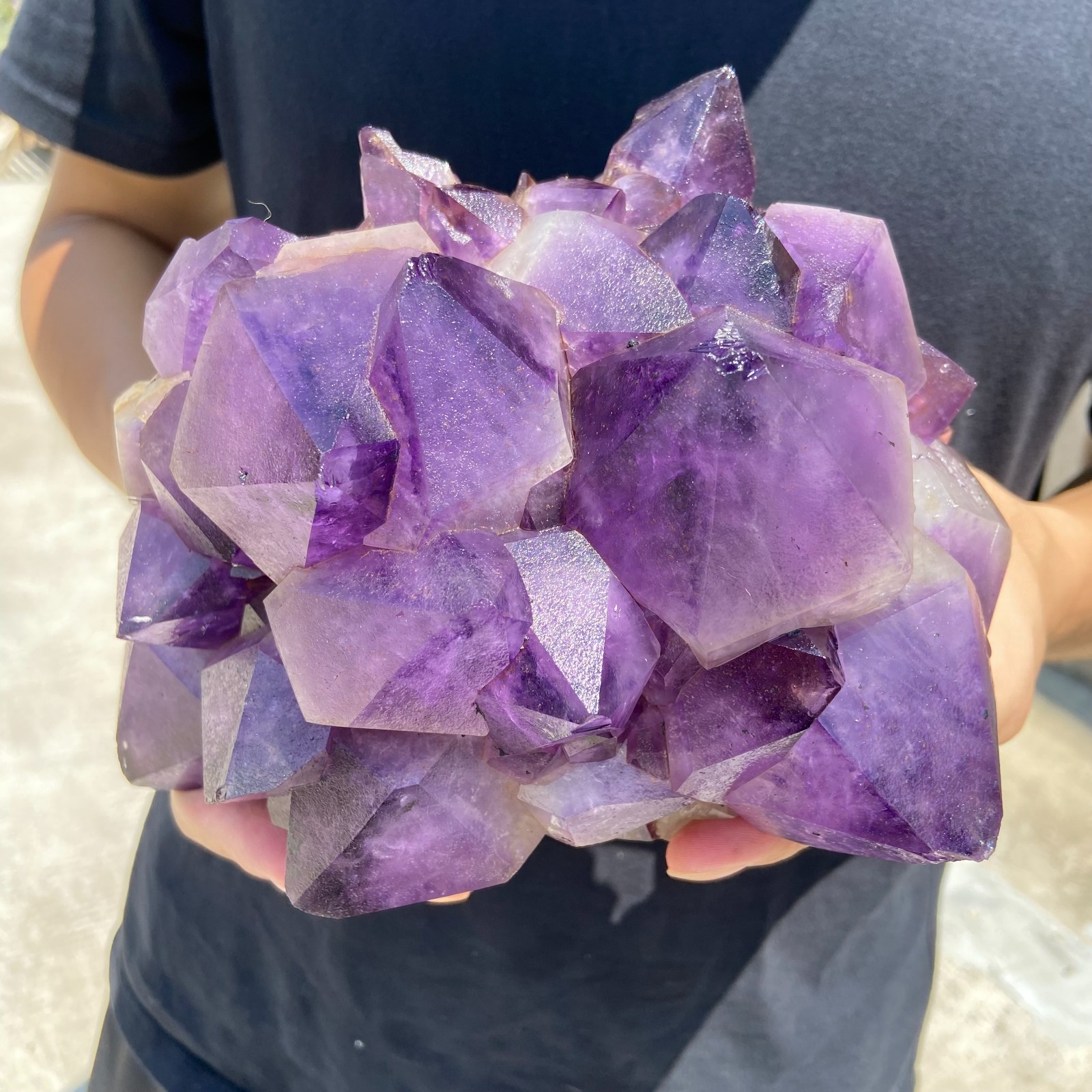 9.1lb Natural amethyst crystal cluster rough mineral specimen from Congo
