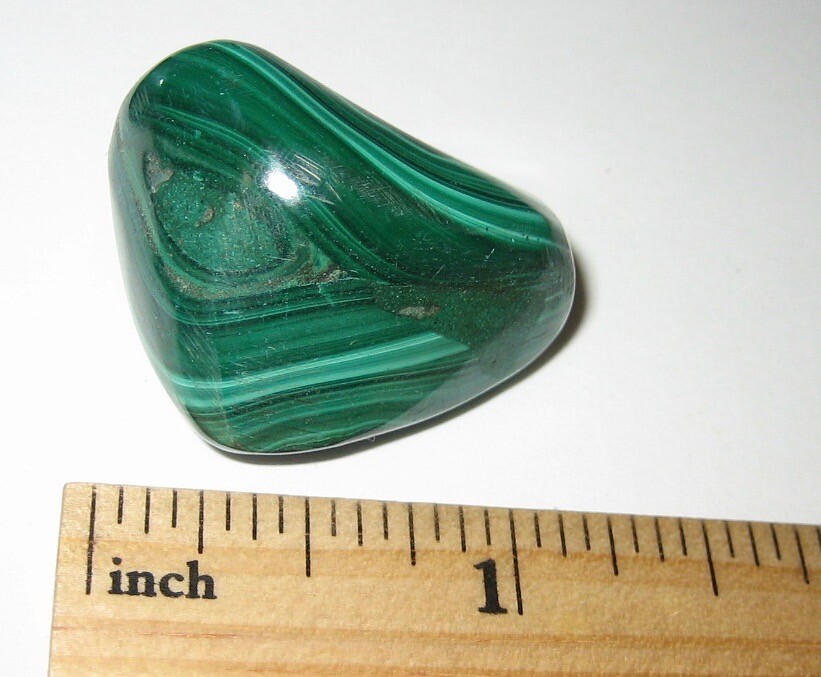 1.25″ TUMBLED POLISHED NATURAL MALACHITE STONE MINERAL FROM THE CONGO ~ 25.2g *1