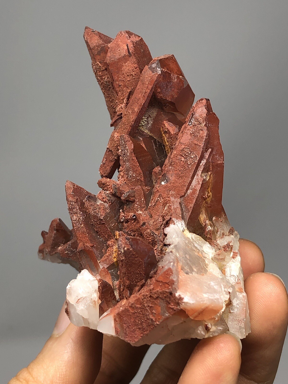 Red Quartz Tabular Wand Crystal Cluster Point Morocco 6.2oz N34