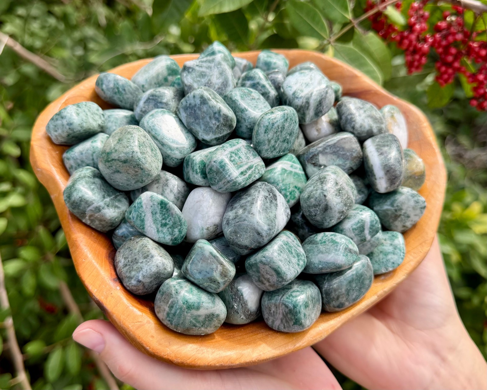 Light Jade Tumbled Stones: Choose How Many (Natural Green Jade Crystals)