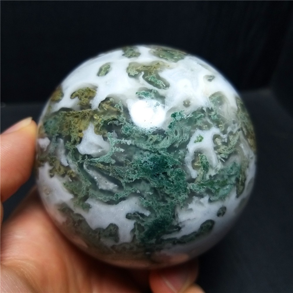 RARE 620.4G Natural Polished Colorful Agate stone Ball Healing Madagascar A419