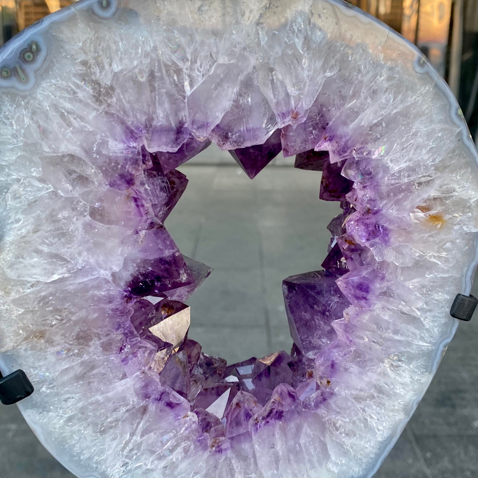 7.14LB Natural amethyst cavity flake quartz crystal mineral specimen