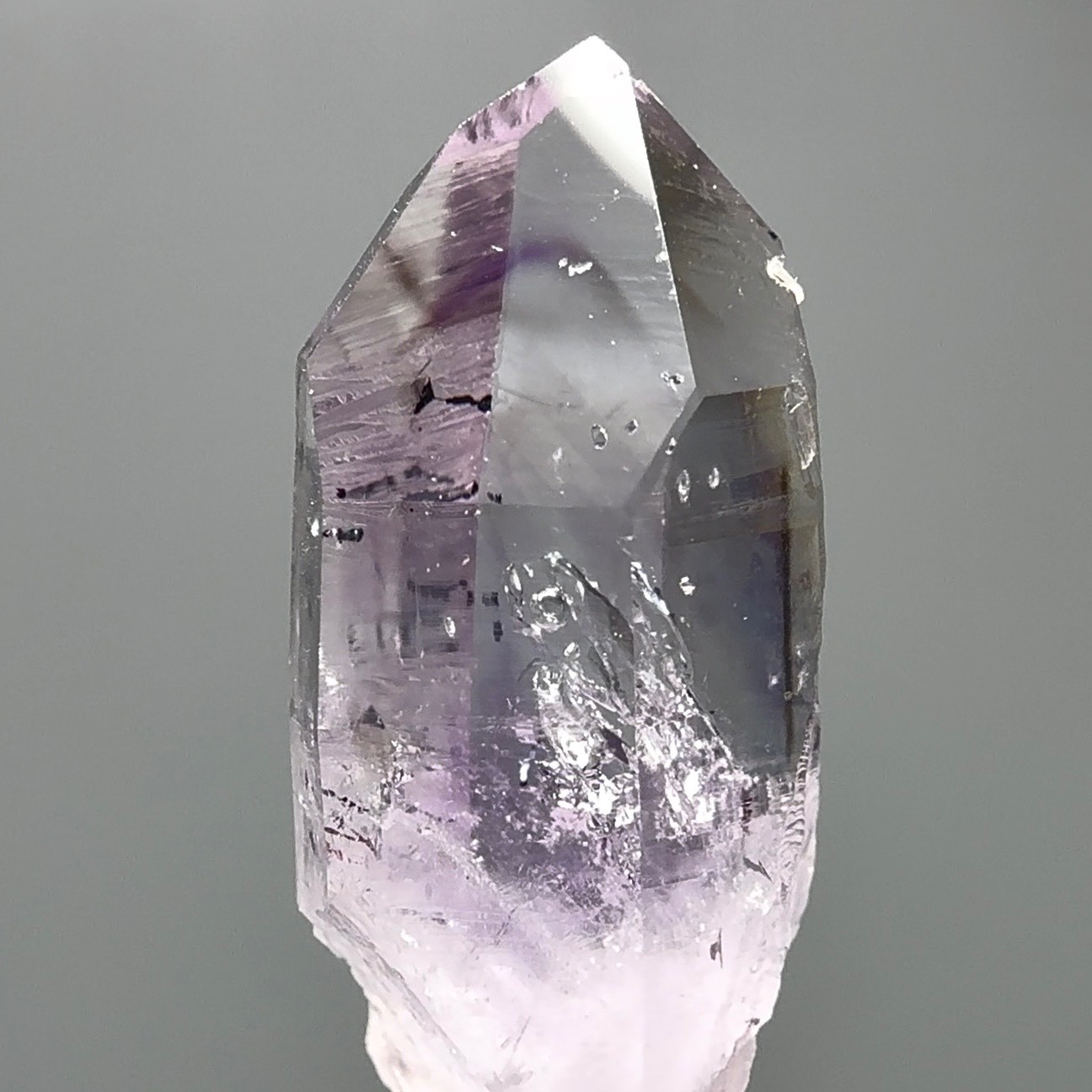 Large Moving Bubble! Rare Lilac Rainbow Brandberg Amethyst Enhydro Crystal