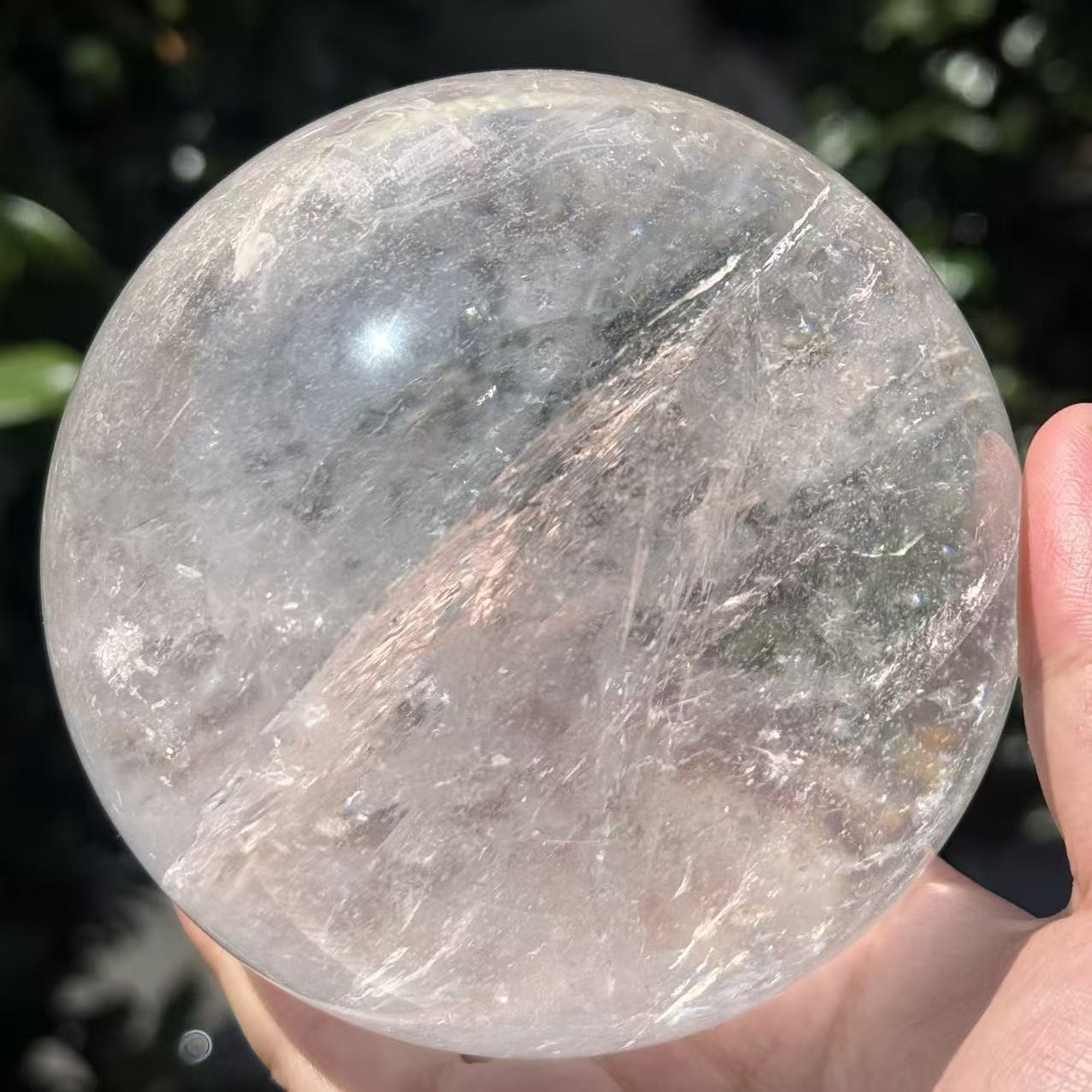 4.3LB Natural Top Grade Large Clear Quartz Sphere Crystal Ball Healing Stone
