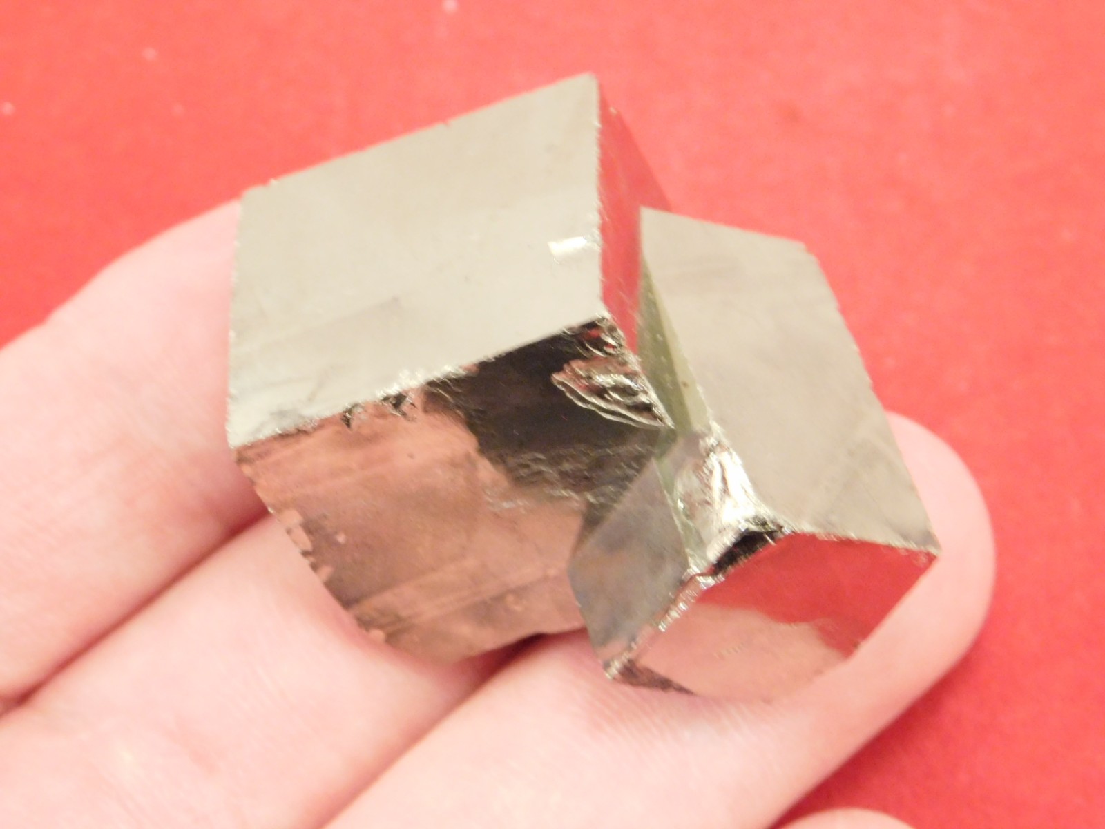 Nice and 100% Natural PYRITE CUBE TWIN From Peru 75.5gr