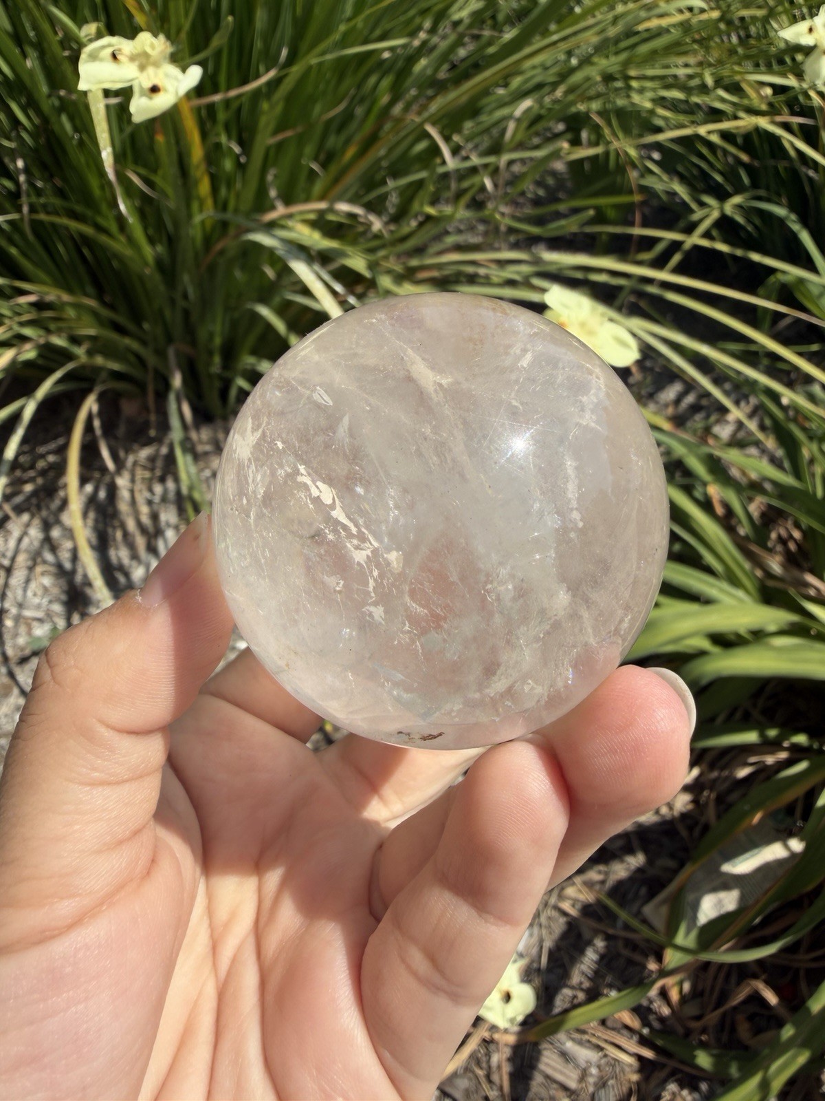Natural Clear Quartz Crystal Sphere White Healing Stone Ball,A352