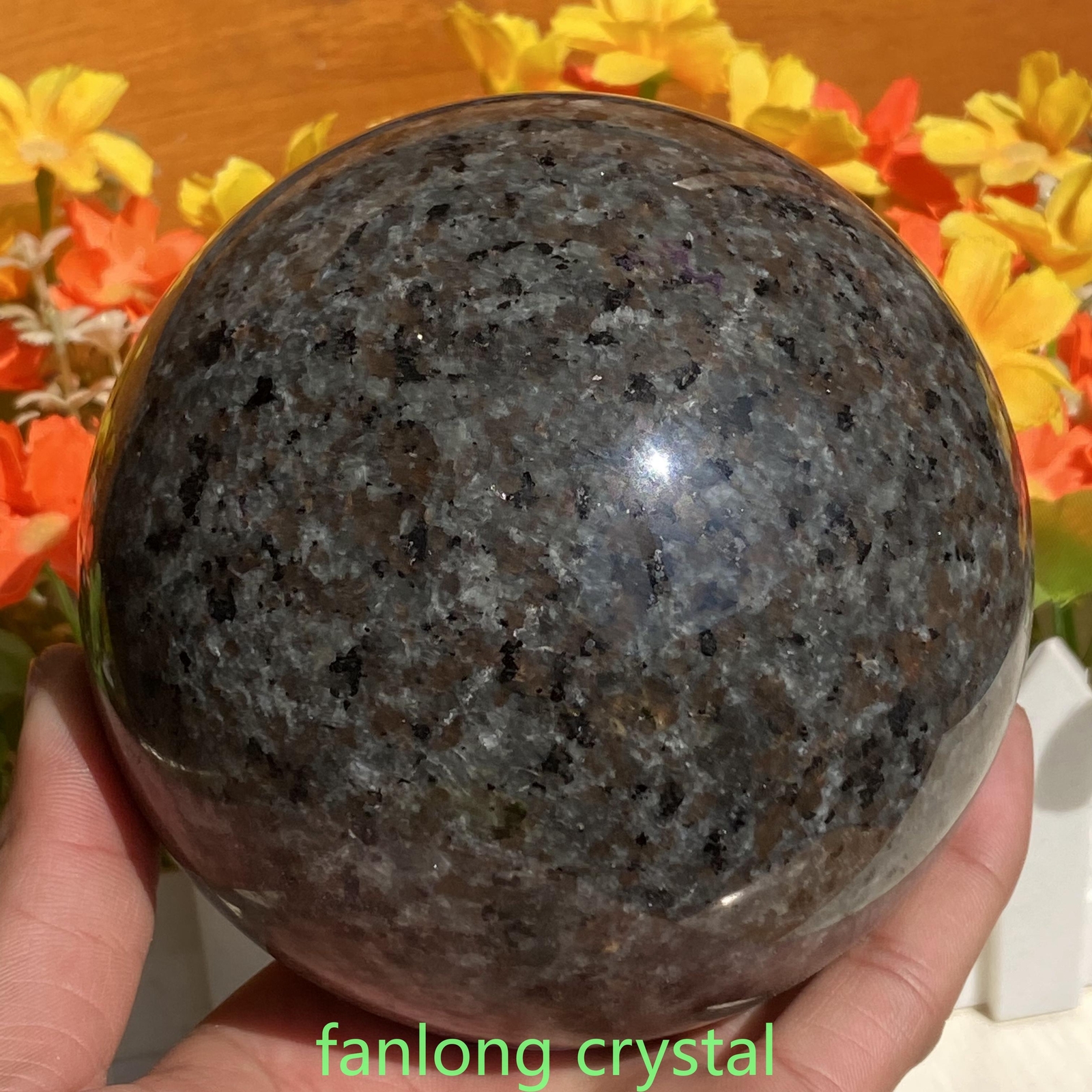 Top 1pc Natural Yooperite Ball Quartz Crystal Polished Sphere Energy 110mm A-3