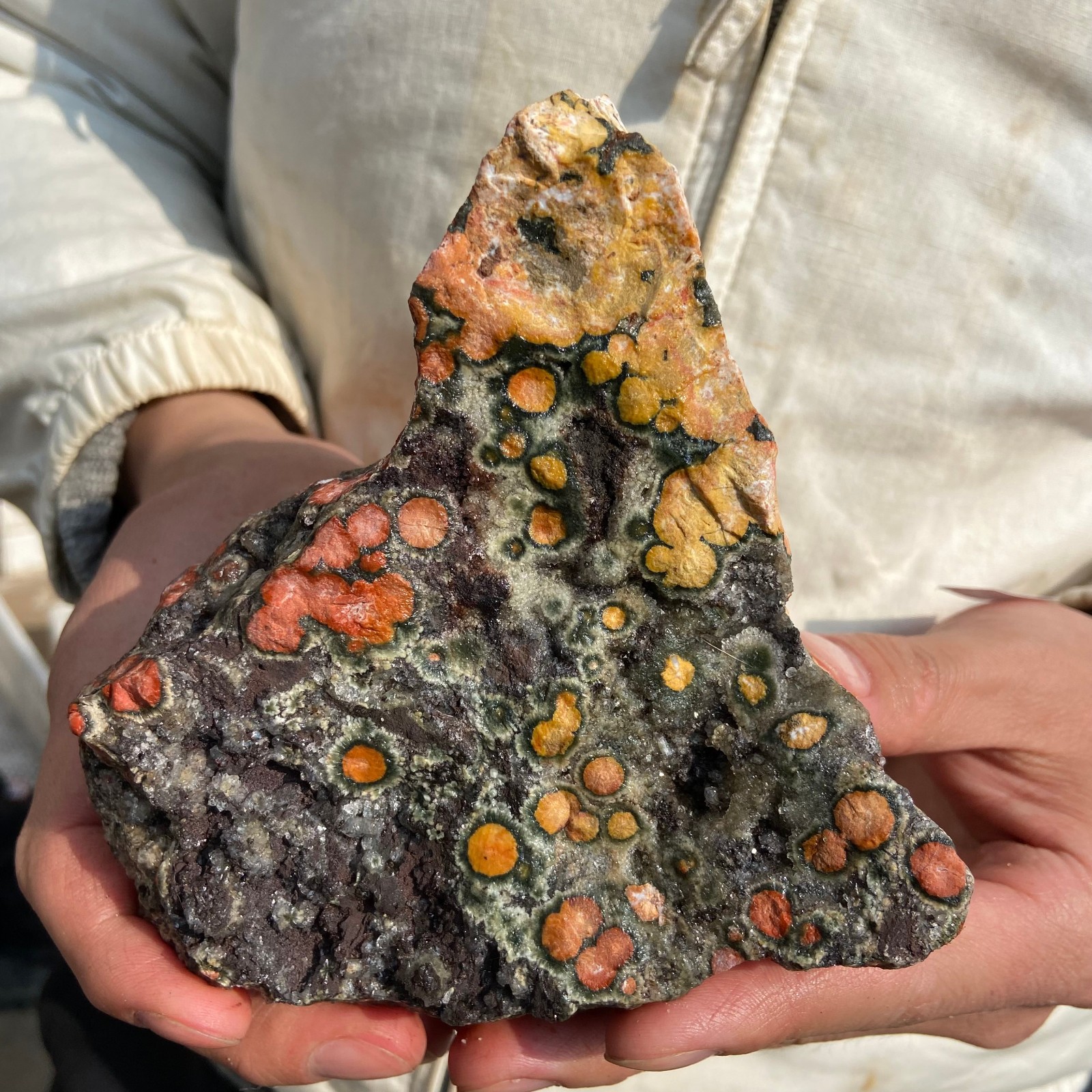 2.2lb Natural colourful ocean jasper raw stone crystal rough mineral specimen