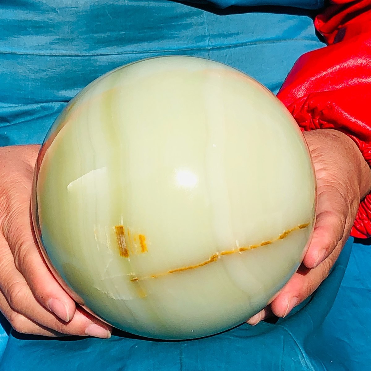 4170g Natural Afghan Jade Chakra Quartz Sphere healing ball Specimen