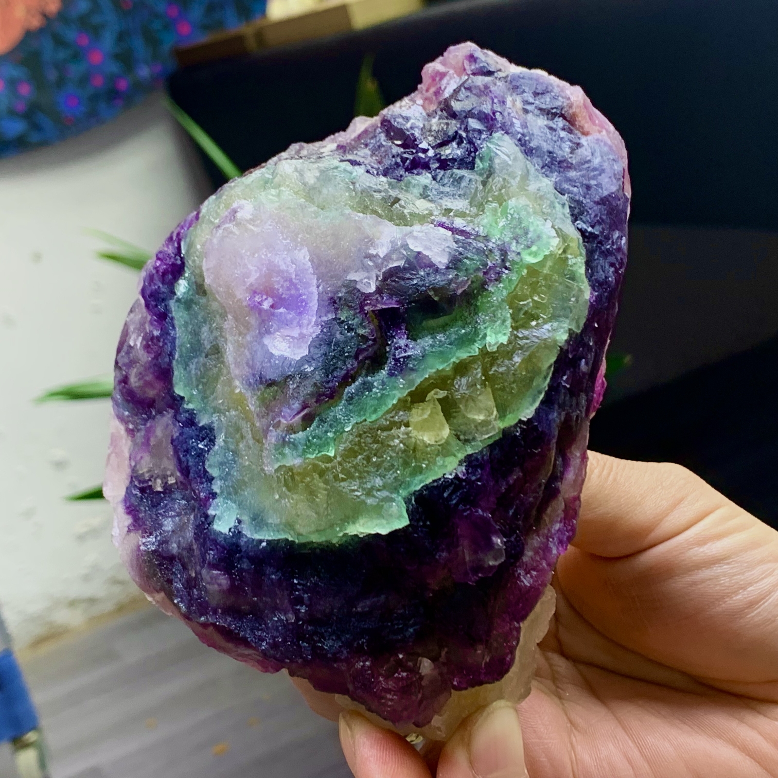 2.40LB Complete rare and gorgeous purple fluorite from Inner Mongolia, China