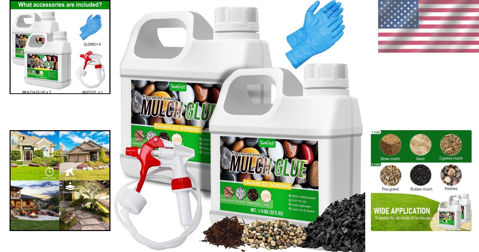 Durable 64oz Mulch Glue – Long-Lasting Bonding Solution for Landscaping Projects