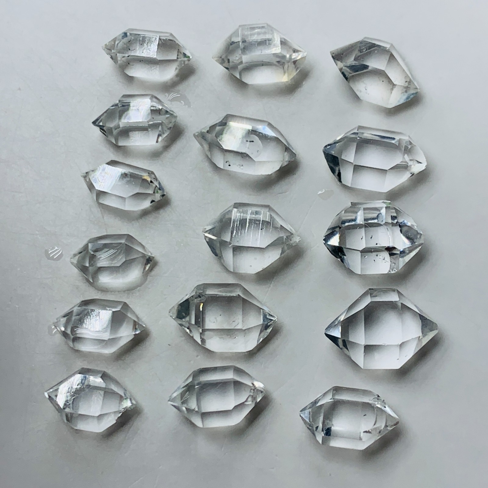 16PC small rare Herkimer diamond, quartz crystal, gemstone gift 20ct 8-10MM