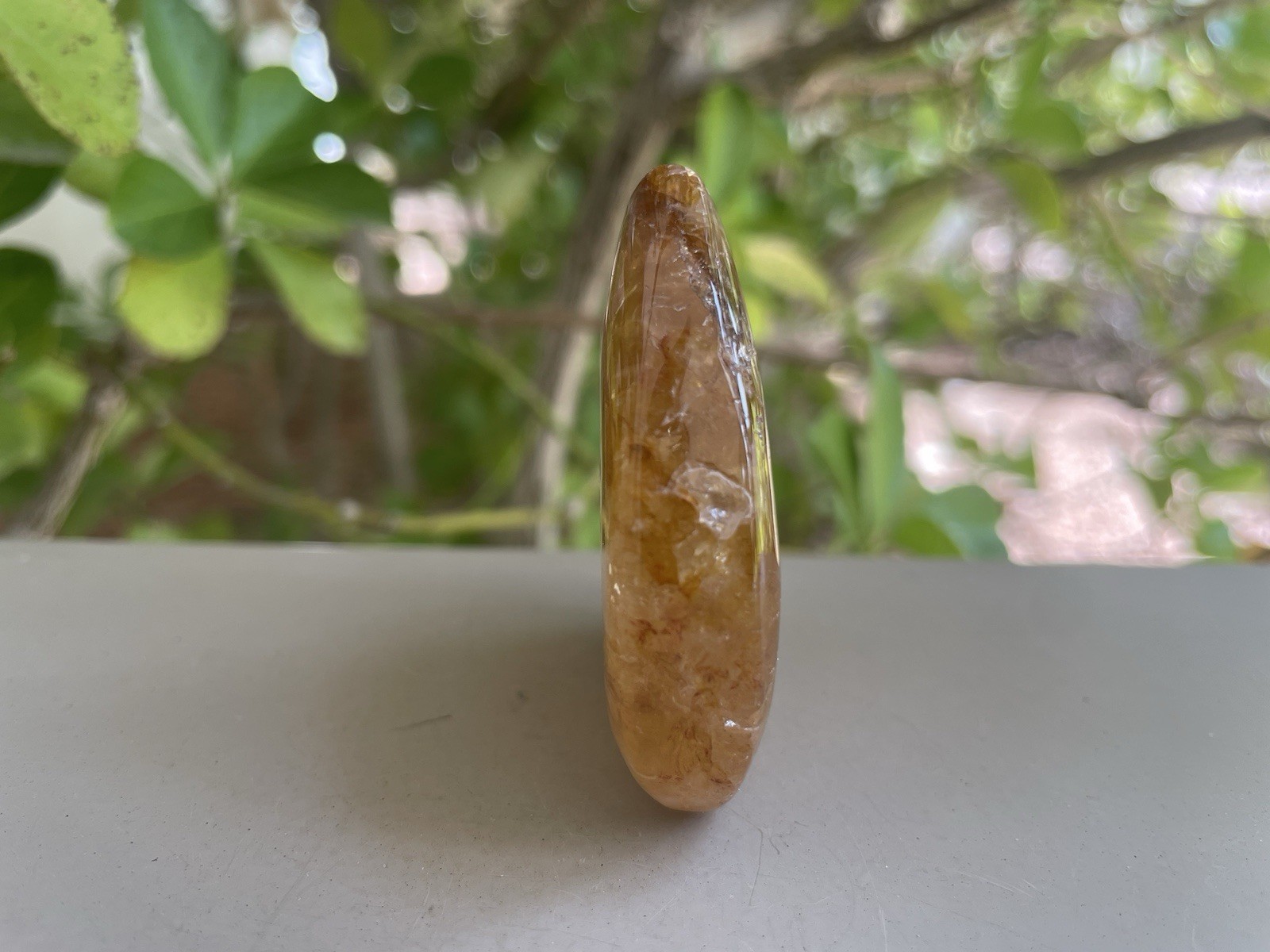 Fire Quartz Crystal/Gemstone Raindrop Freeform 60G 2″ x 2″