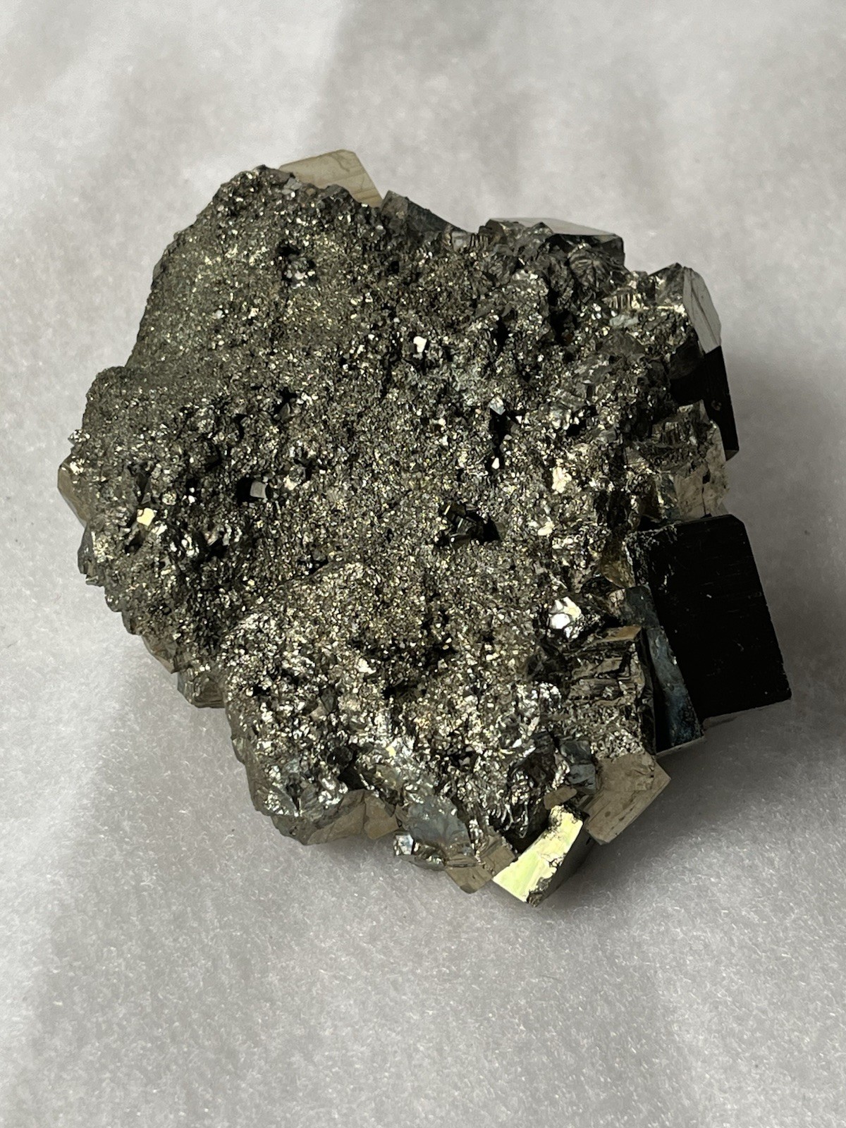 Natural Pyrite Crystal Cluster 3.5” x 3” 1.3 lb Metallic Mineral Specimen 580g