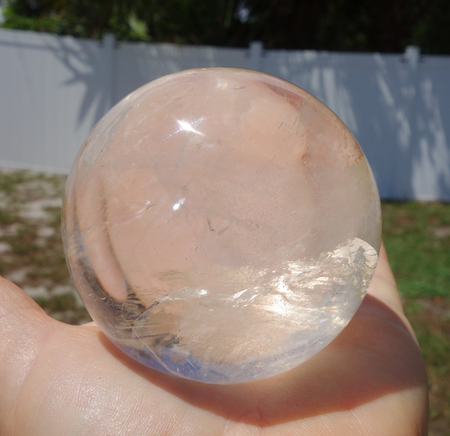 Gorgeous CLEAR QUARTZ Crystal Sphere Ball from Brazil For Sale Over 1 Pound S126