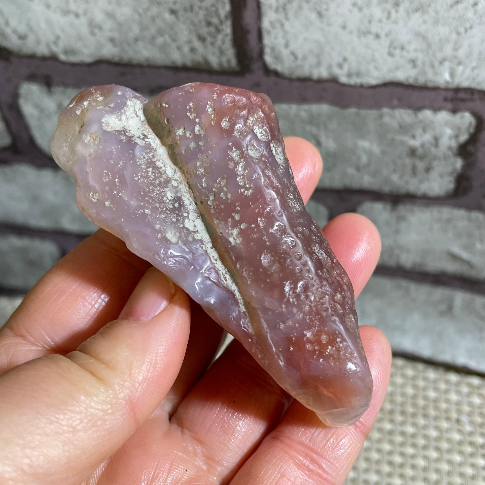98g N Raw Carnelian Stone Rough Red Gemstone Mineral Specimen