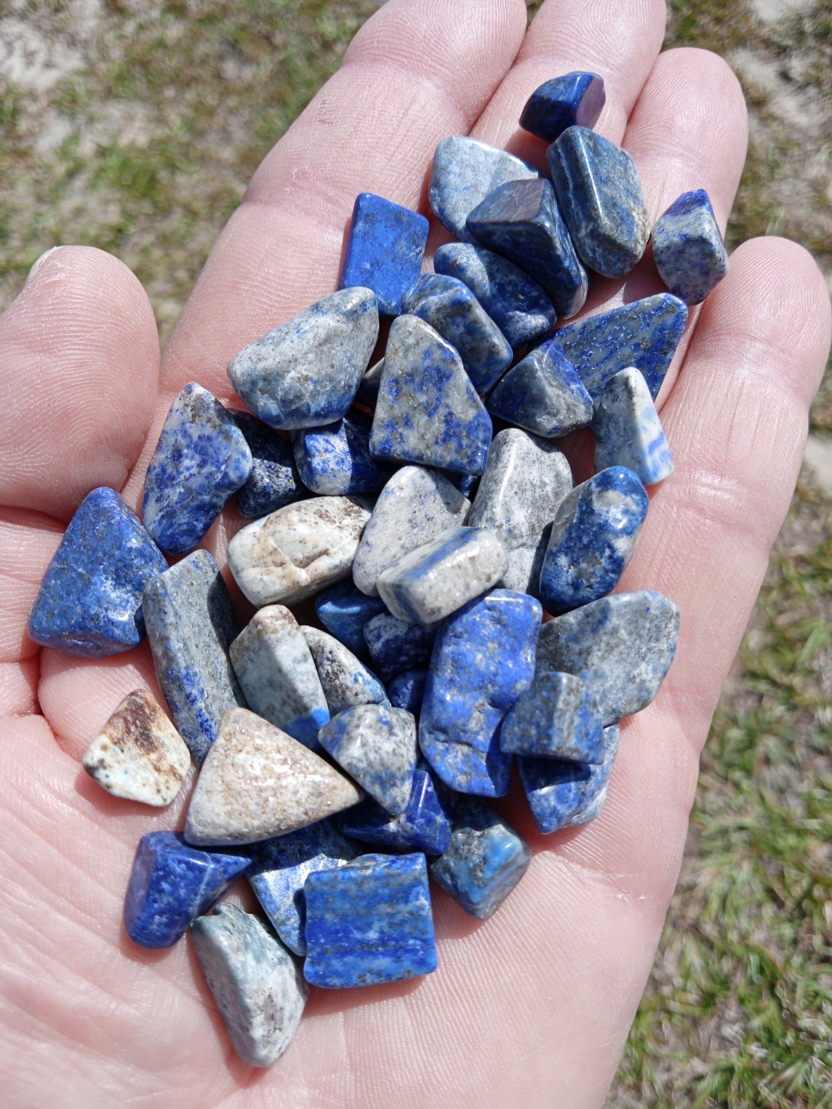1.5 Lbs Small Rich Blue Lapis Lazuli Tumbled! Collecting, Jewelry Making! Q6