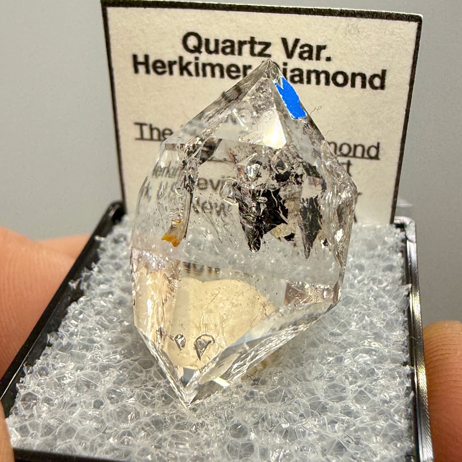 8.63 g Enhydro Herkimer Diamond Gem w/ Moving Gas Bubble, A-Grade Clarity